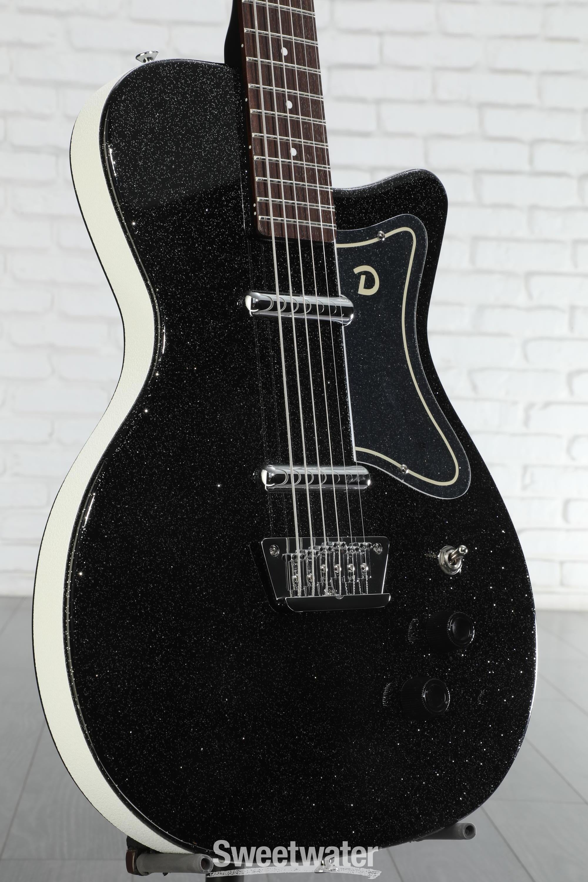 Danelectro Baritone Electric Guitar - Black Metalflake