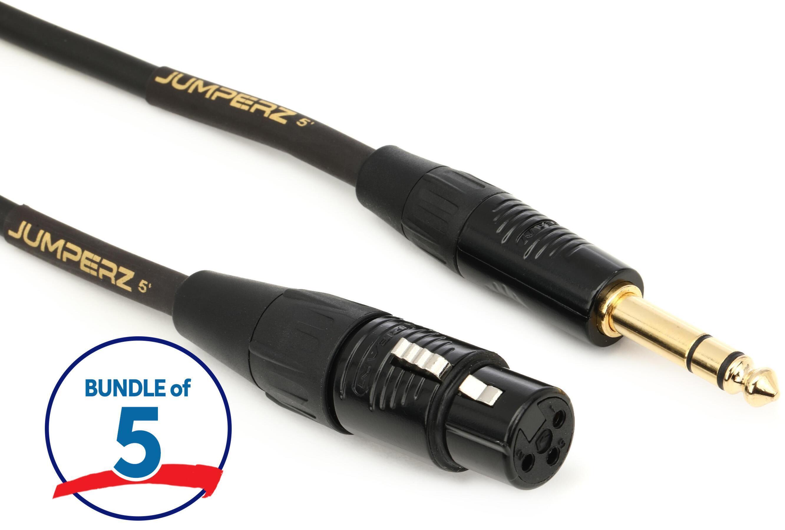Photo of JUMPERZ JGTRSXF-5 Gold Cable - 5 foot (5-Pack)