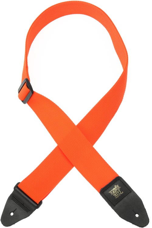 Ernie Ball 2-inch Polypro Strap - Orange and Black | Sweetwater