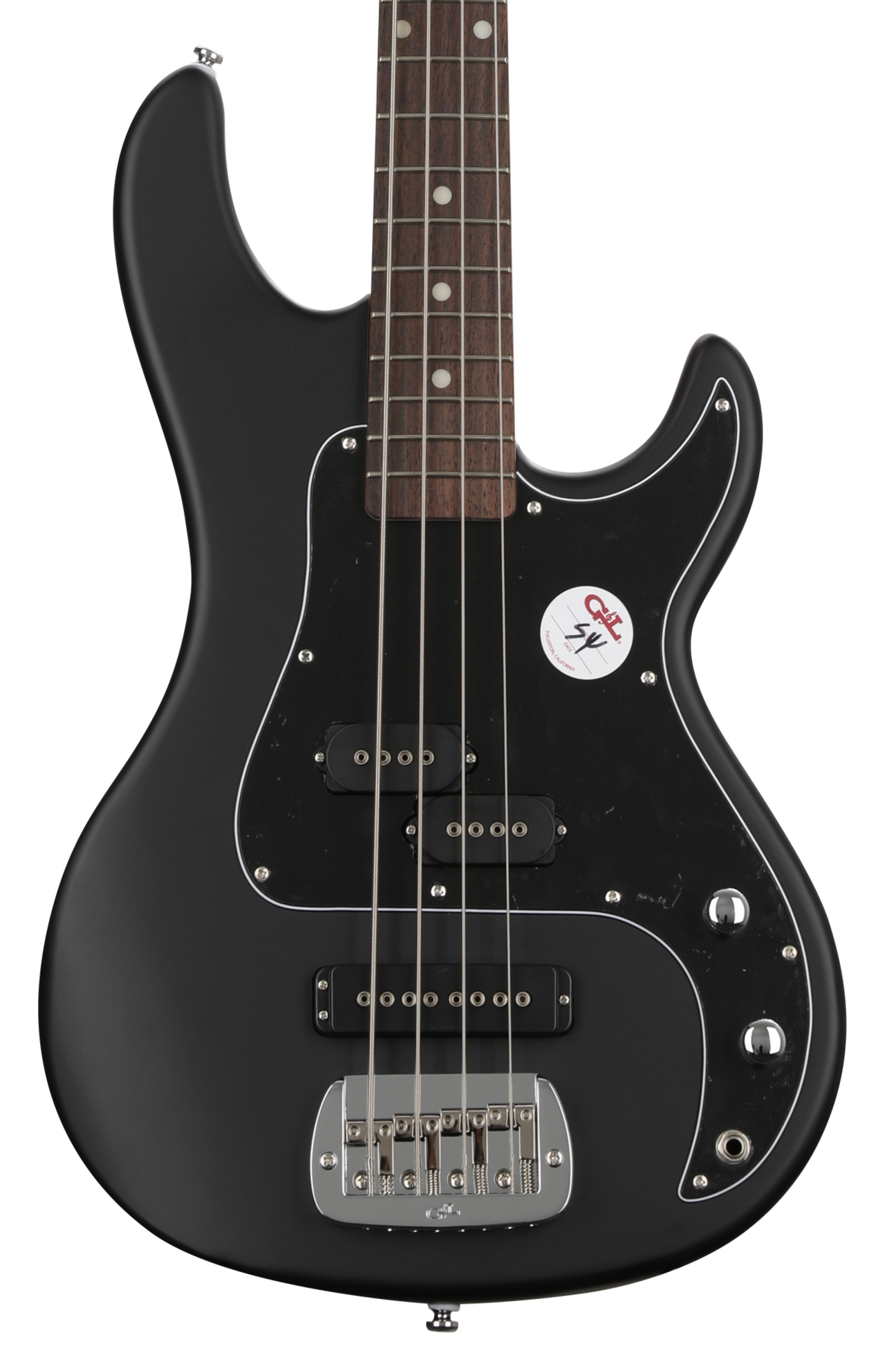 G&L Tribute SB-2 Bass Guitar - Black Frost | Sweetwater