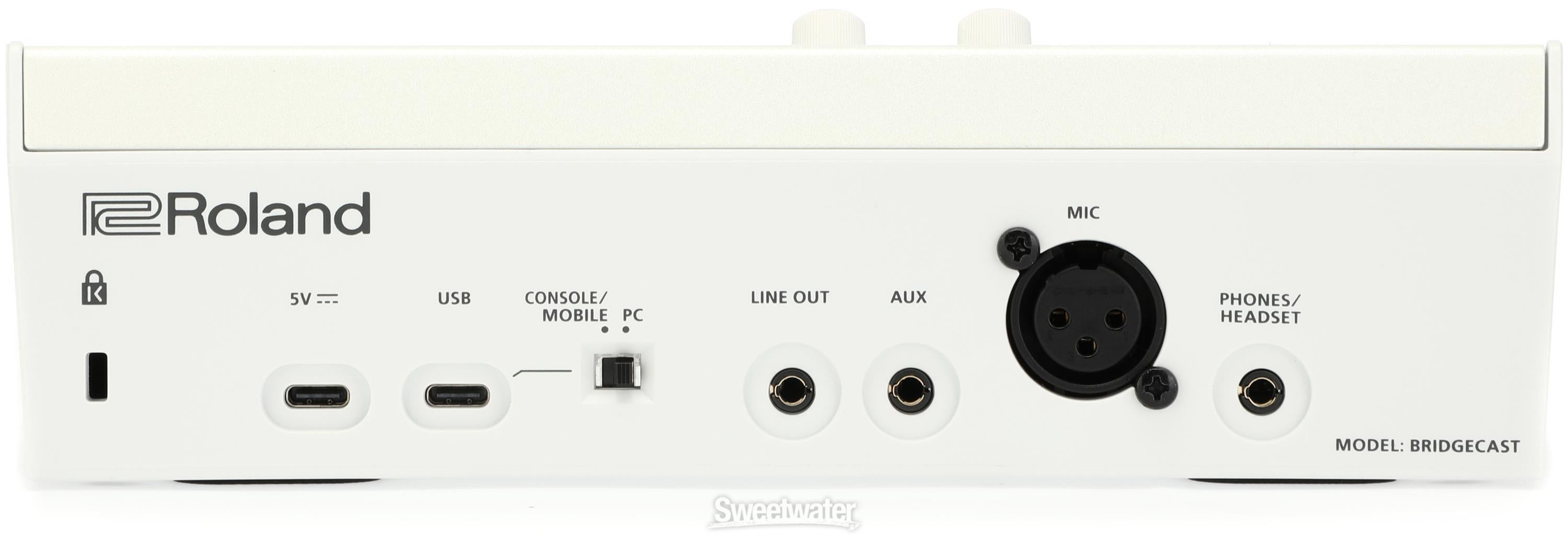 Roland Bridge Cast Dual-bus Gaming Audio Mixer - Ice White 
