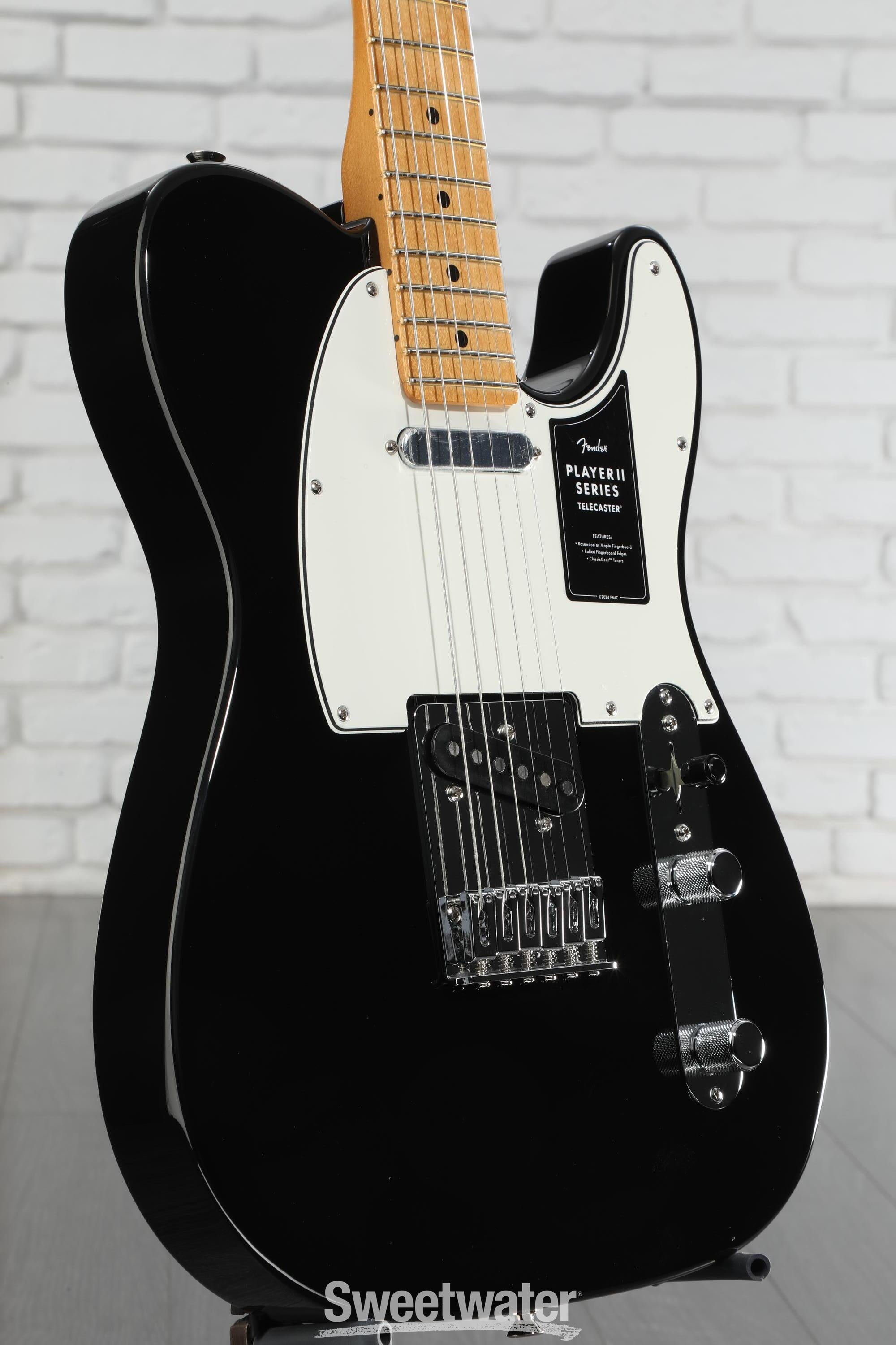 ギター Fender Player II Telecaster Black Maple Fender Player II Telecaster Electric Guitar - Black with