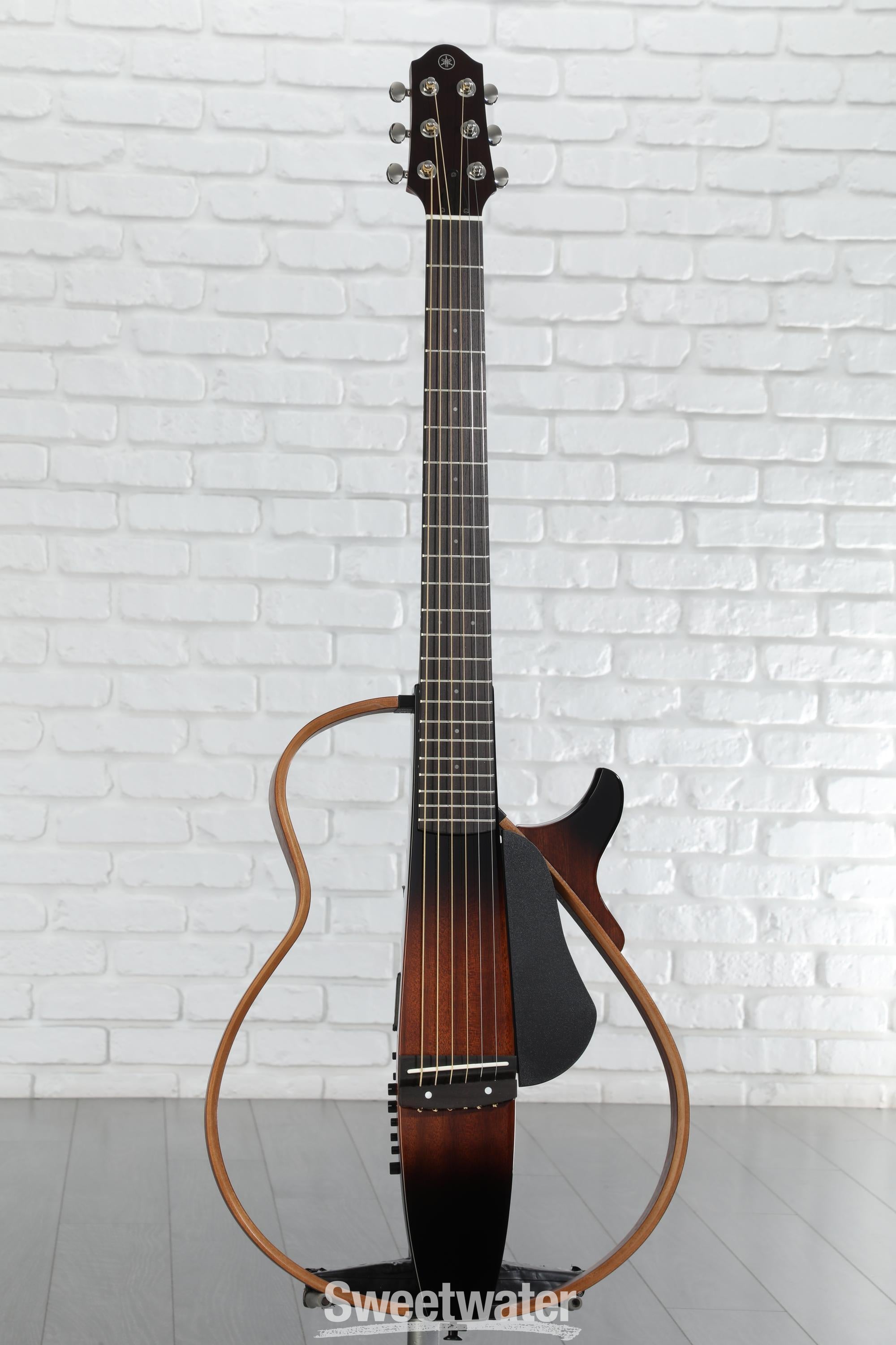Amazon.com: Yamaha SLG200S TBS Steel String Silent Guitar