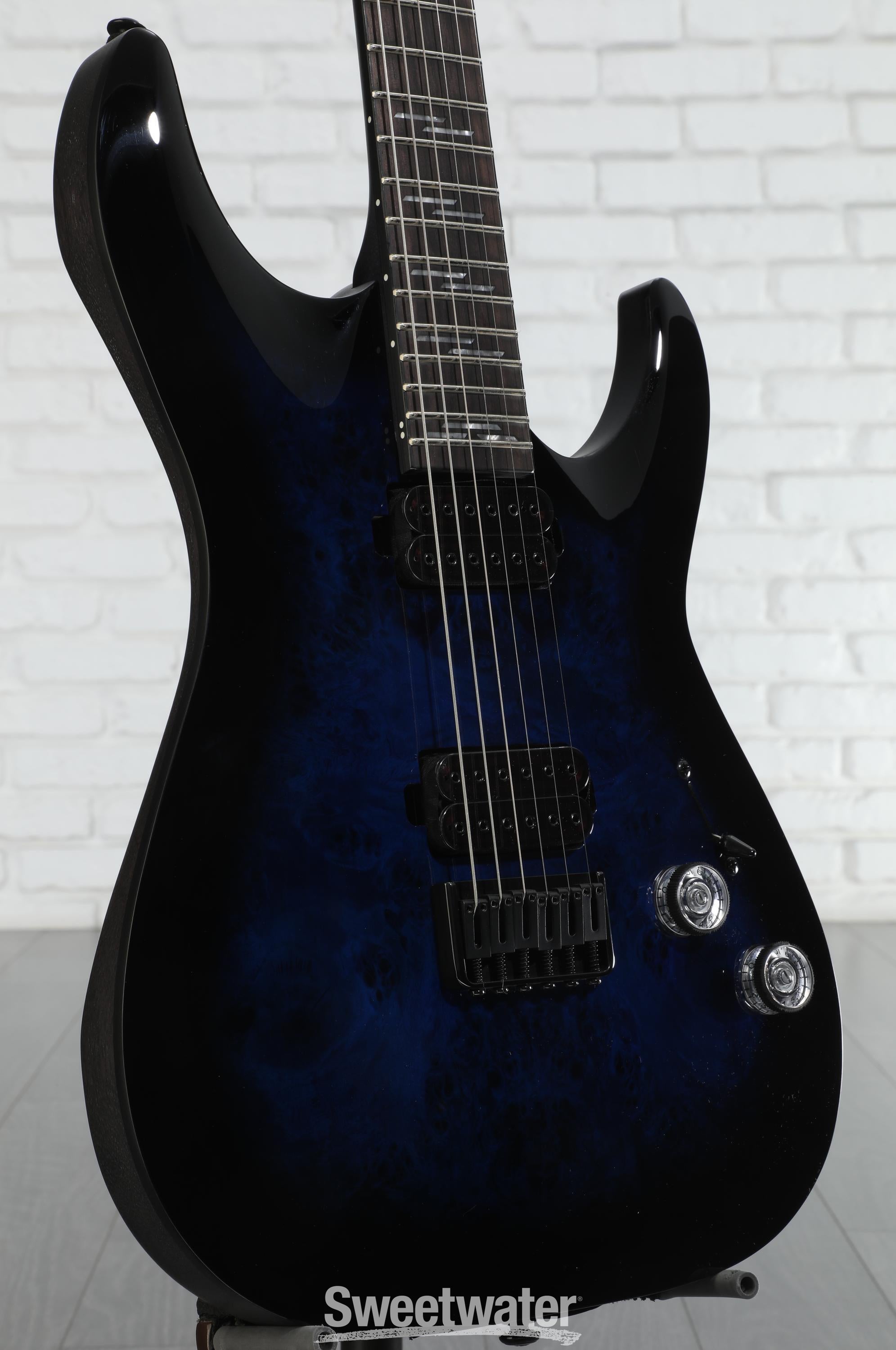 Schecter Omen Elite-6 Electric Guitar - See Thru Blue Burst
