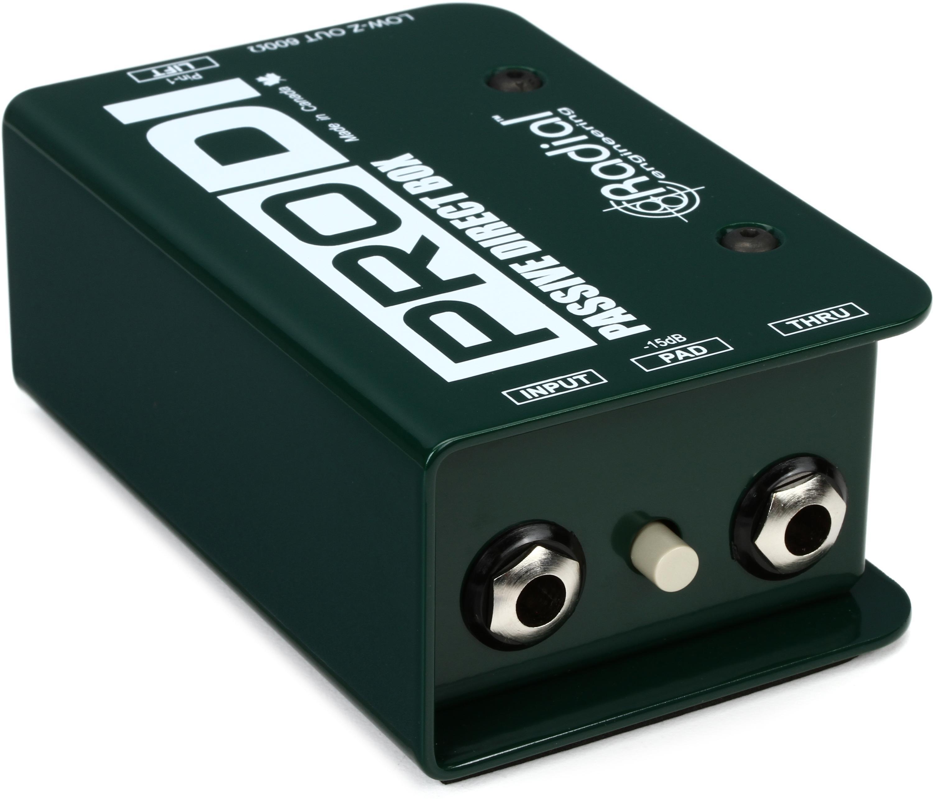 Radial ProDI 1-channel Passive Instrument Direct Box | Sweetwater