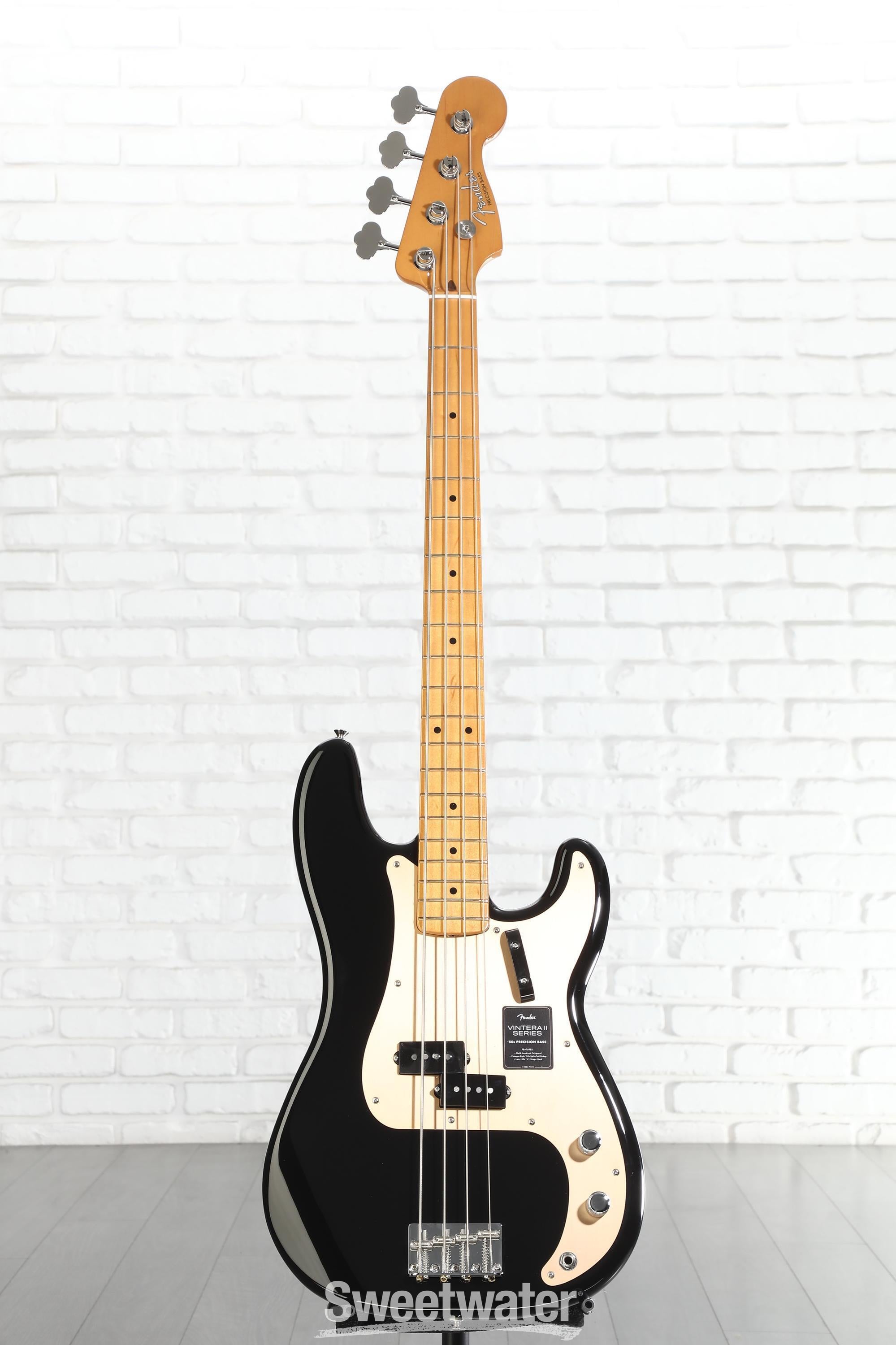Fender Vintera II '50s Precision Bass - Black | Sweetwater