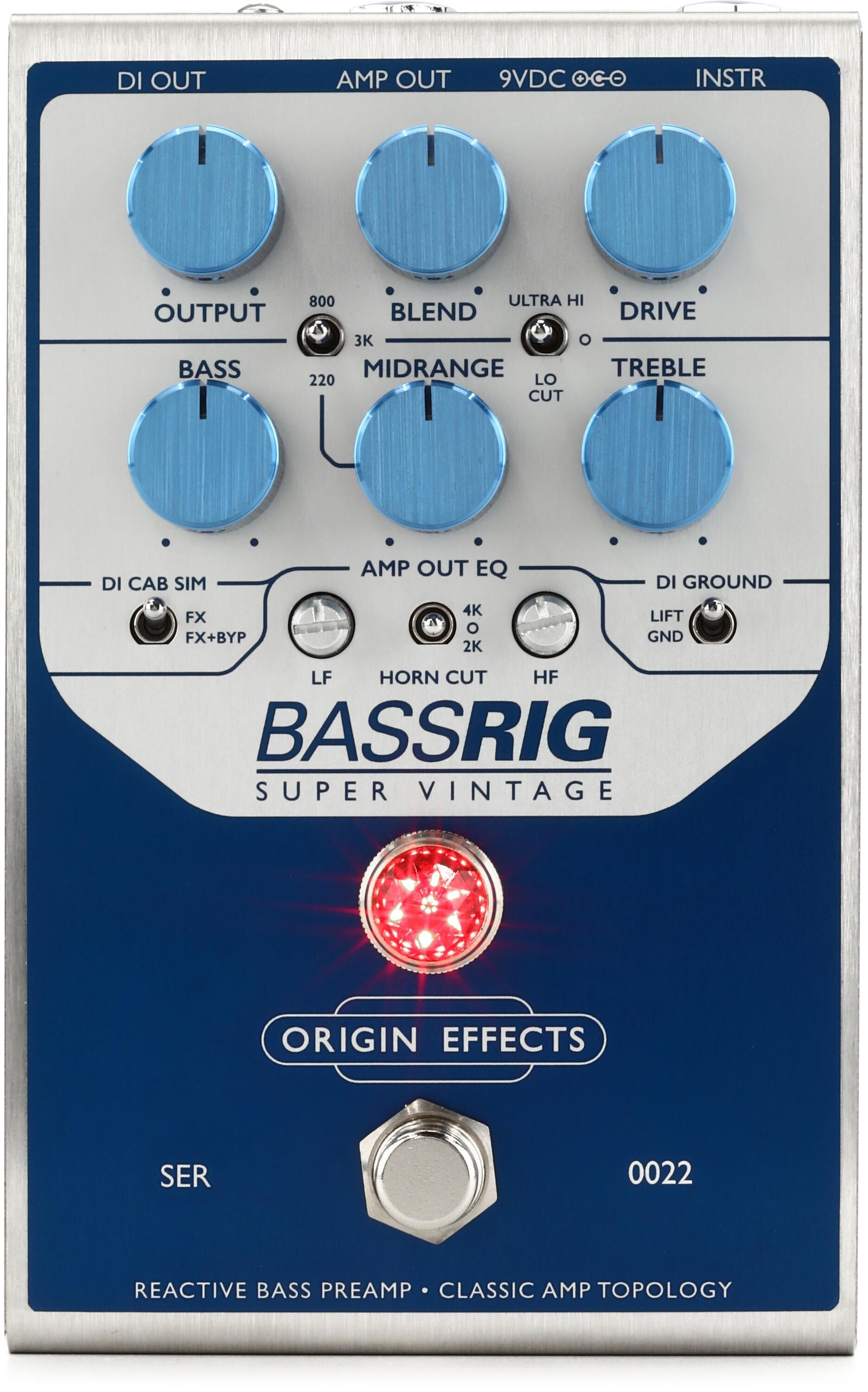 Origin Effects BassRig Super Vintage Bass Preamp Pedal | Sweetwater