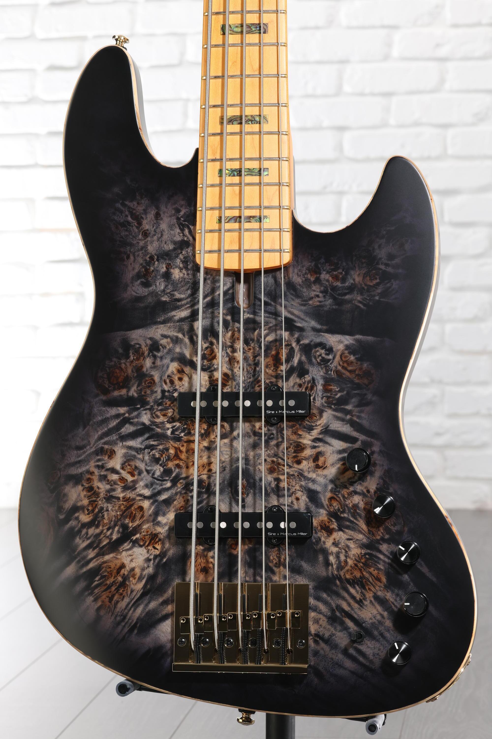 Sire Marcus Miller V10 5-string Bass Guitar - Trans Black Satin