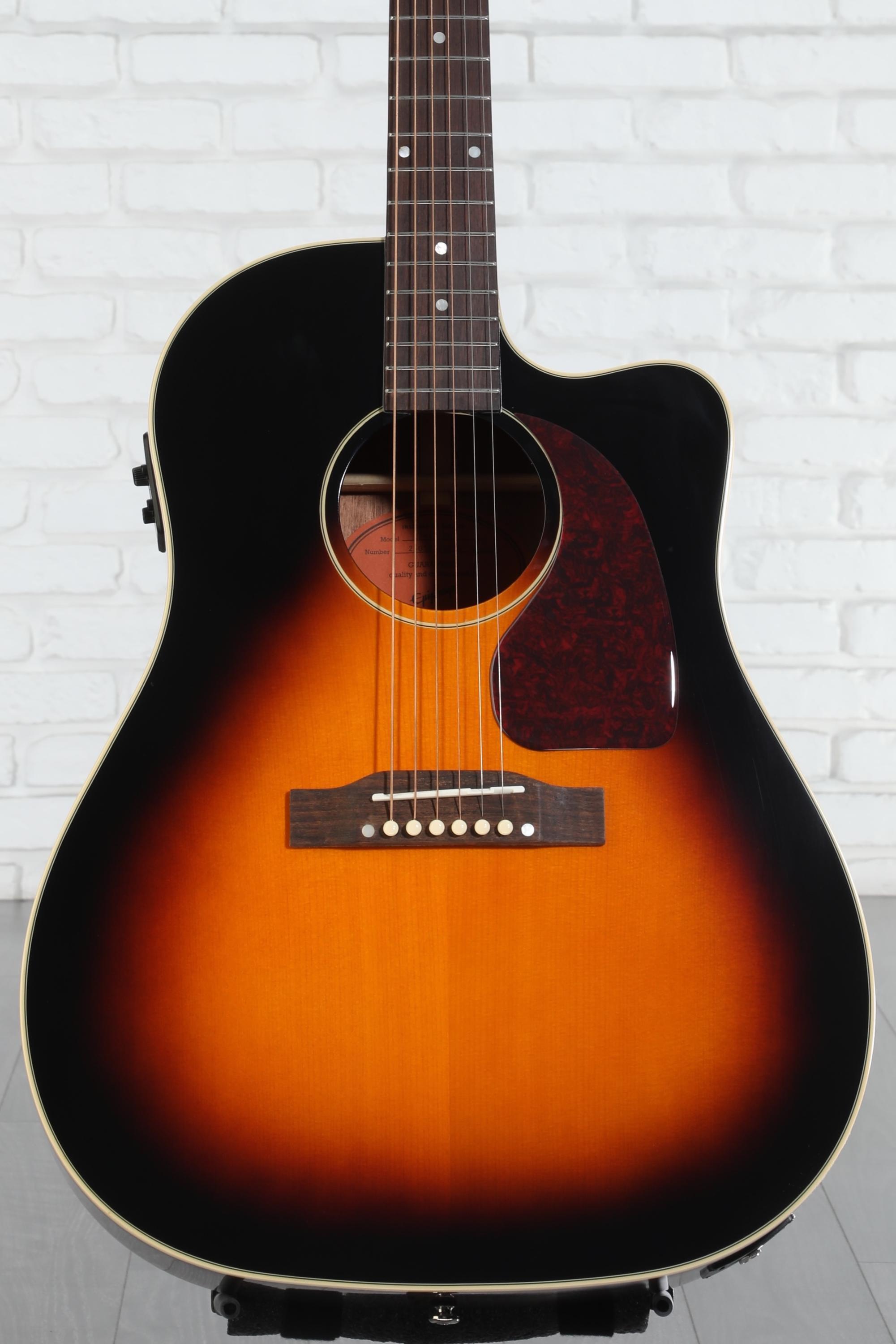 Epiphone J-45 EC Acoustic Guitar - Aged Vintage Sunburst Gloss