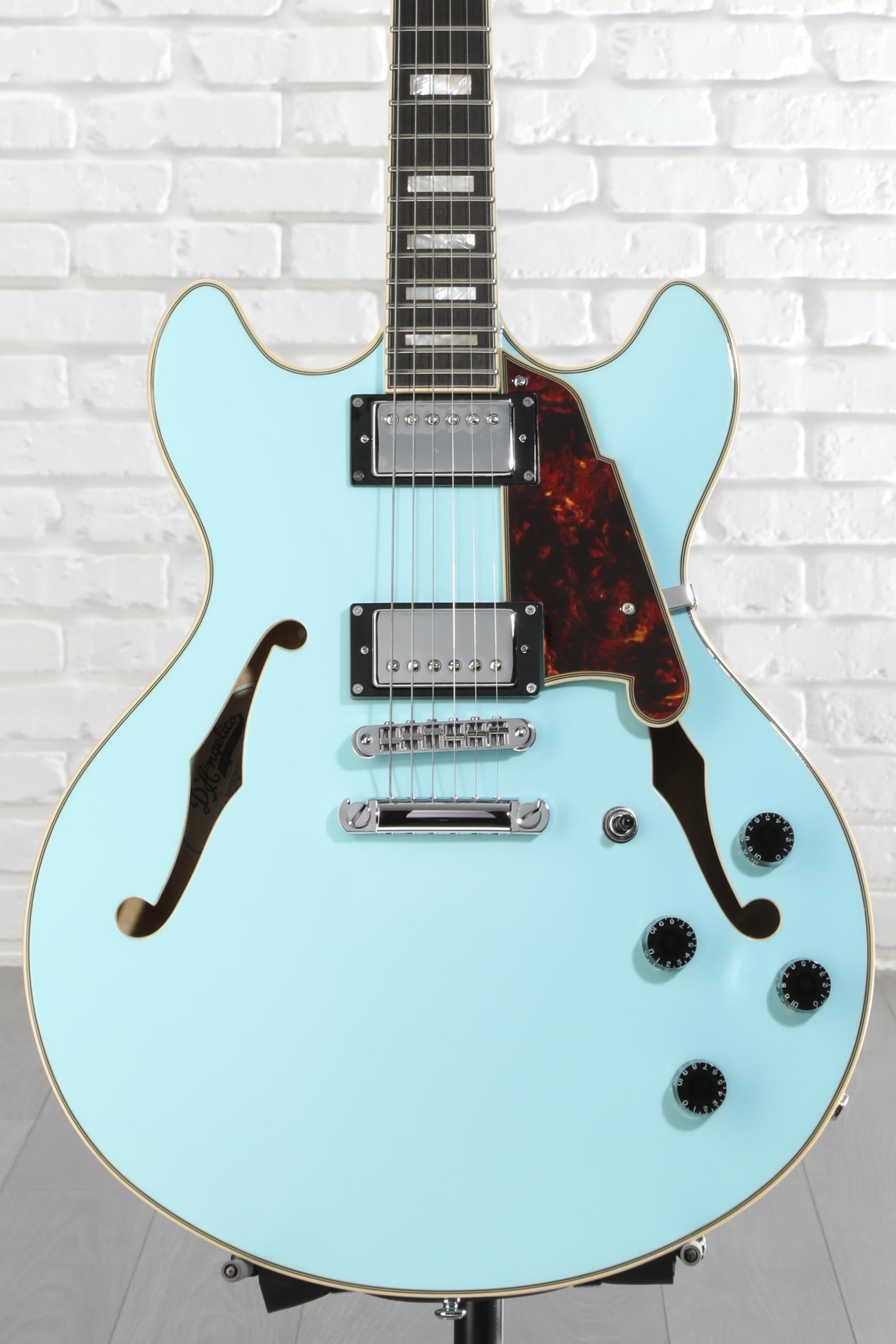 D'Angelico Premier DC - Sky Blue with Stopbar Tailpiece | Sweetwater