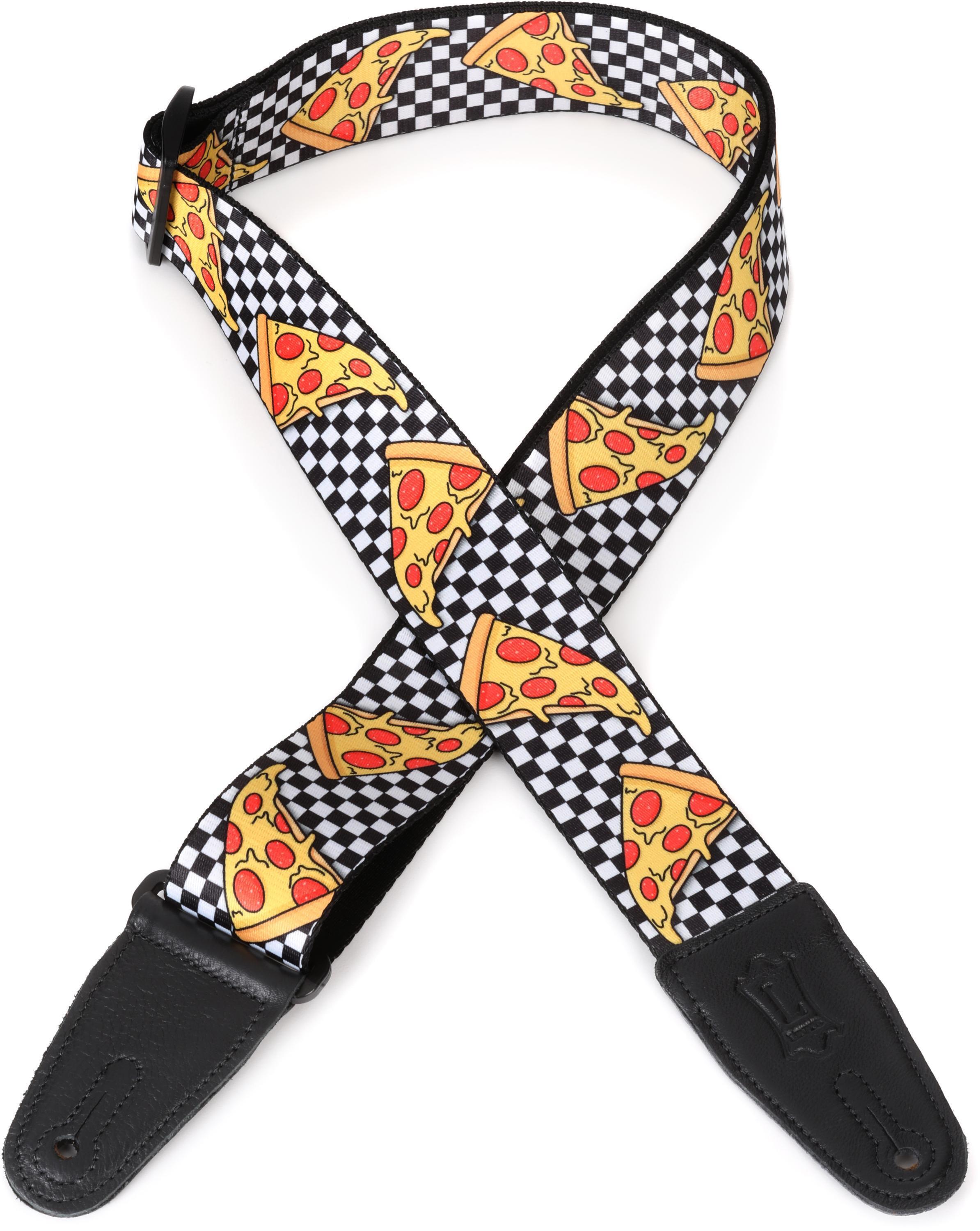 Photo of Levy's Tasty Grooves Guitar Strap - Checkered Pizza Party