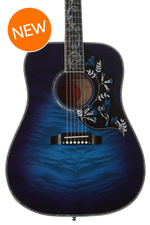 Photo of Gibson Acoustic Hummingbird Ultima Acoustic Guitar - Viper Blue Burst, Sweetwater Exclusive