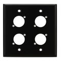 Photo of Switchcraft WP2B4P Double Gang Metal Wall Plate