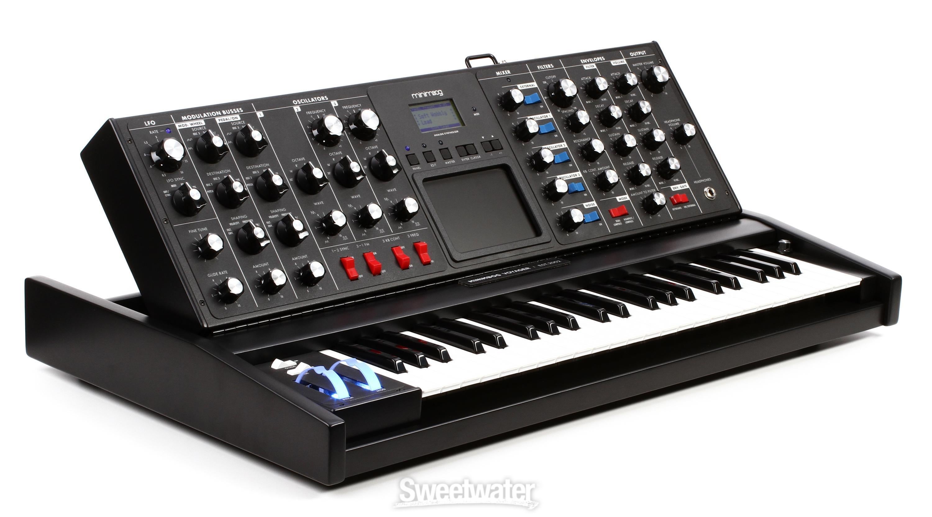 Moog Minimoog Voyager Electric Blue Edition Reviews | Sweetwater