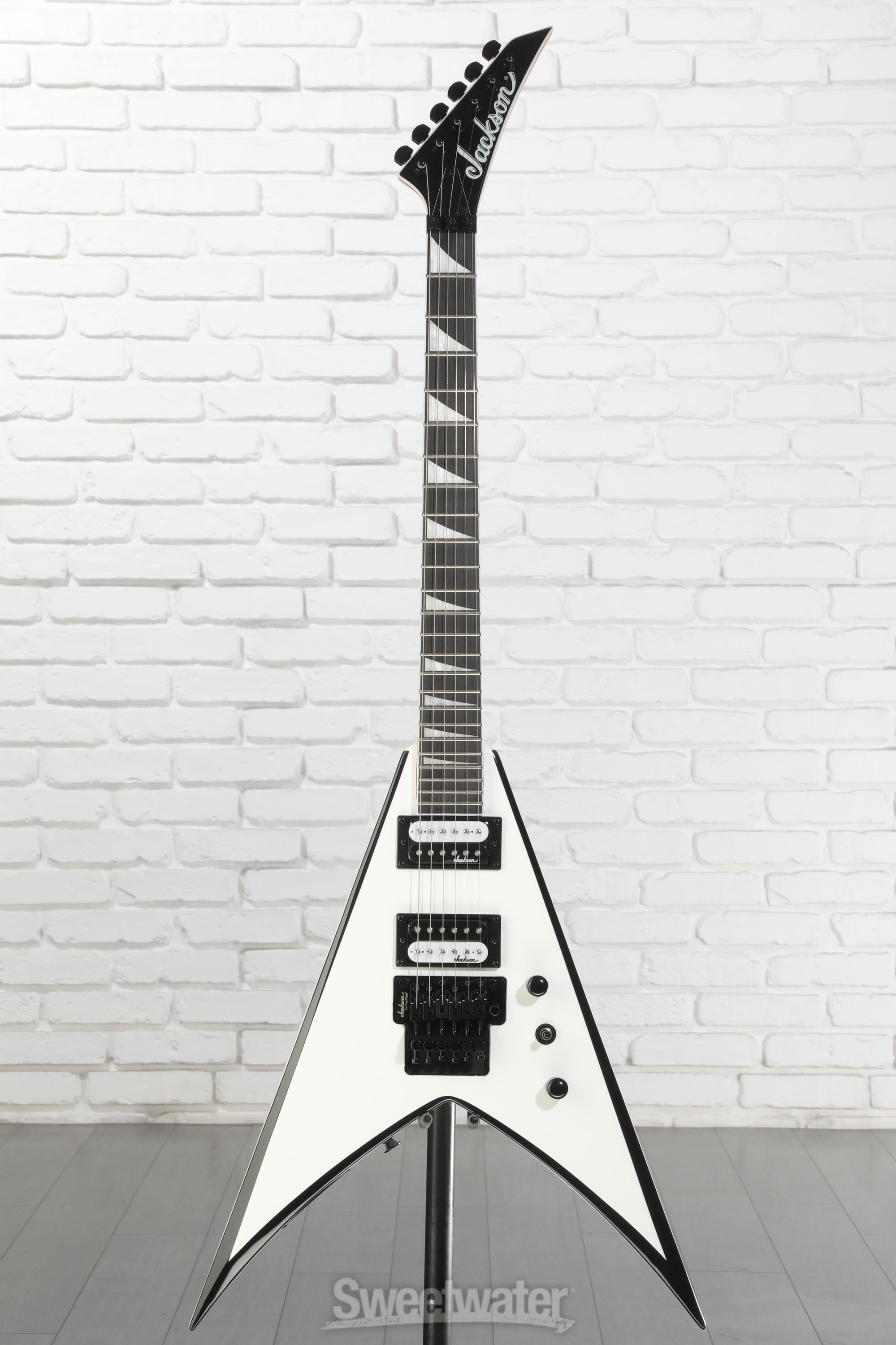 Jackson JS Series King V JS32 - White with Black Bevels | Sweetwater