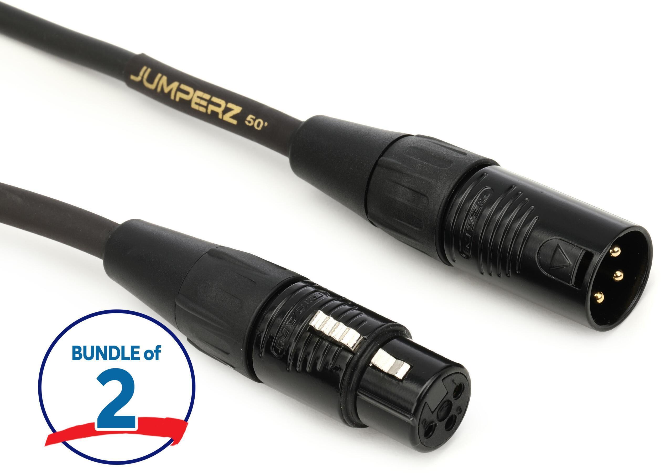 Photo of JUMPERZ JGM-50 Gold Microphone Cable - 50 foot (2-Pack)