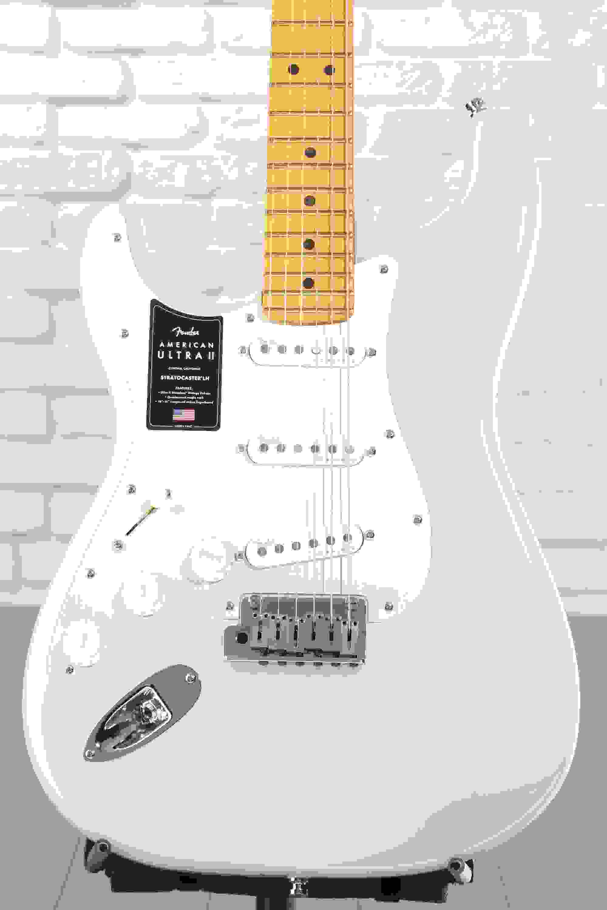 Fender American Ultra II Stratocaster Left-handed Electric Guitar - Avalanche, Maple Fingerboard