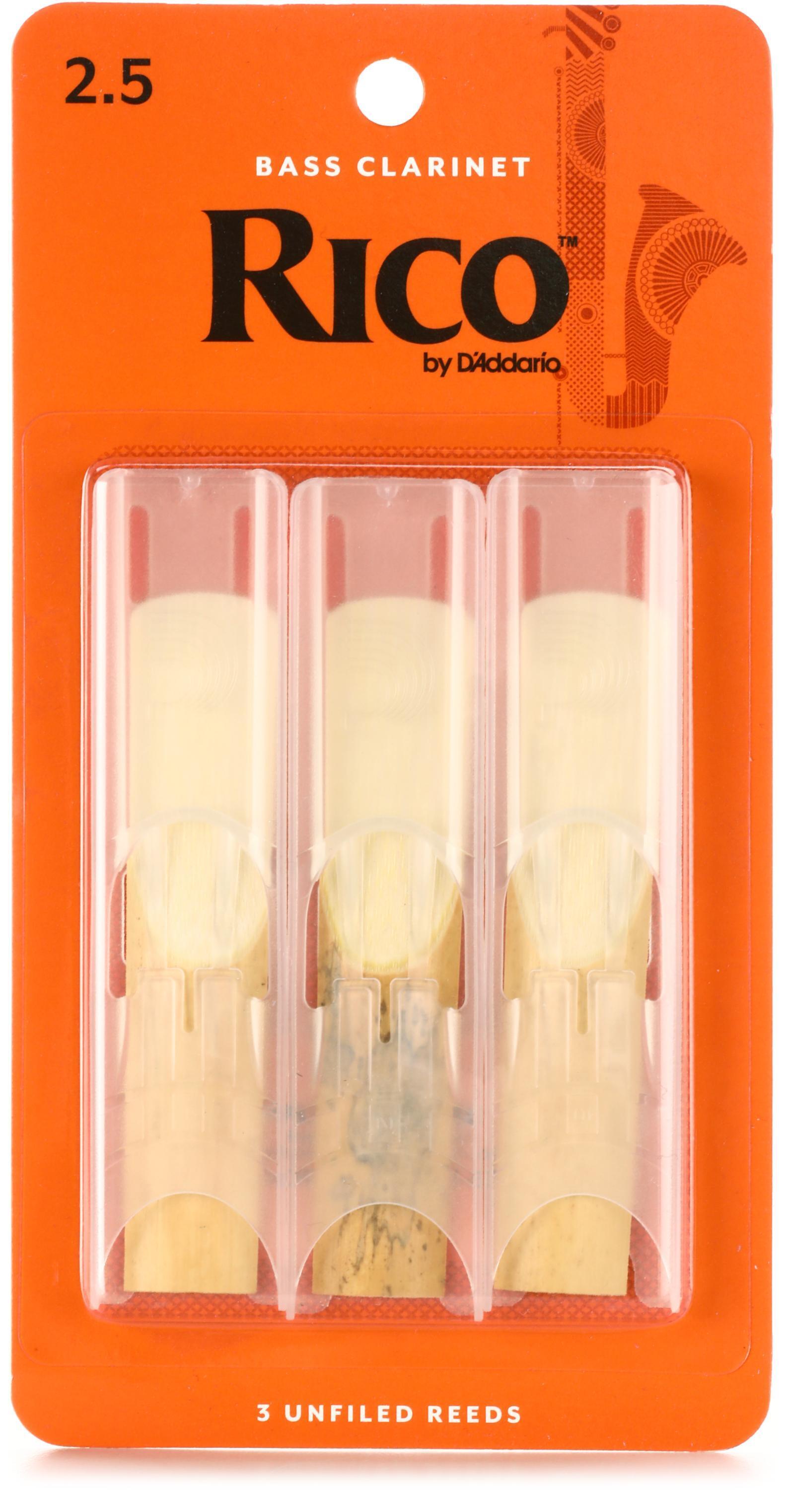 Photo of D'Addario Rico Bass Clarinet Reeds - 2.5 (3-pack)