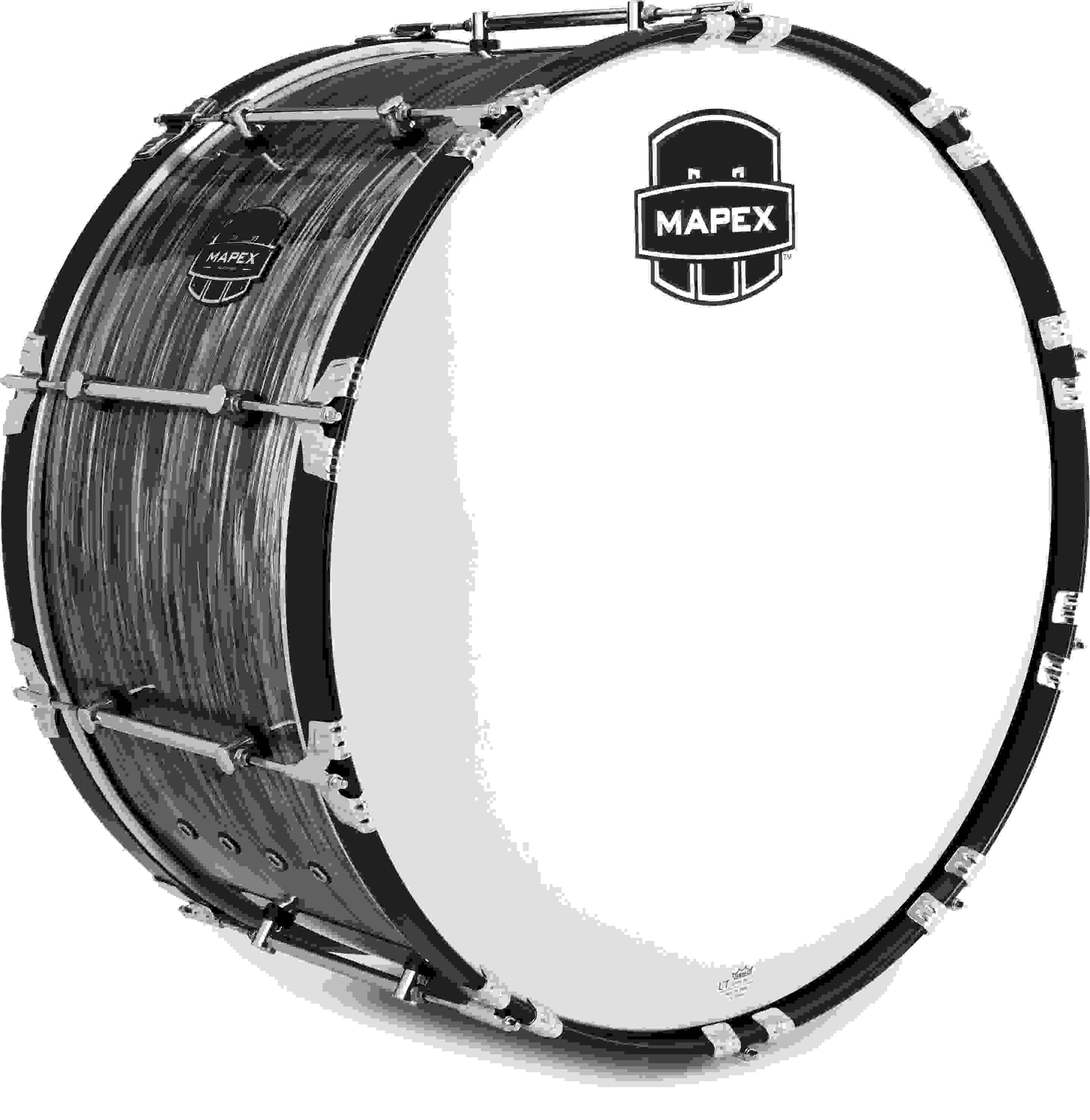 Mapex Quantum Mark II Marching Bass Drum - 14 x 28 inch - Dark Shale