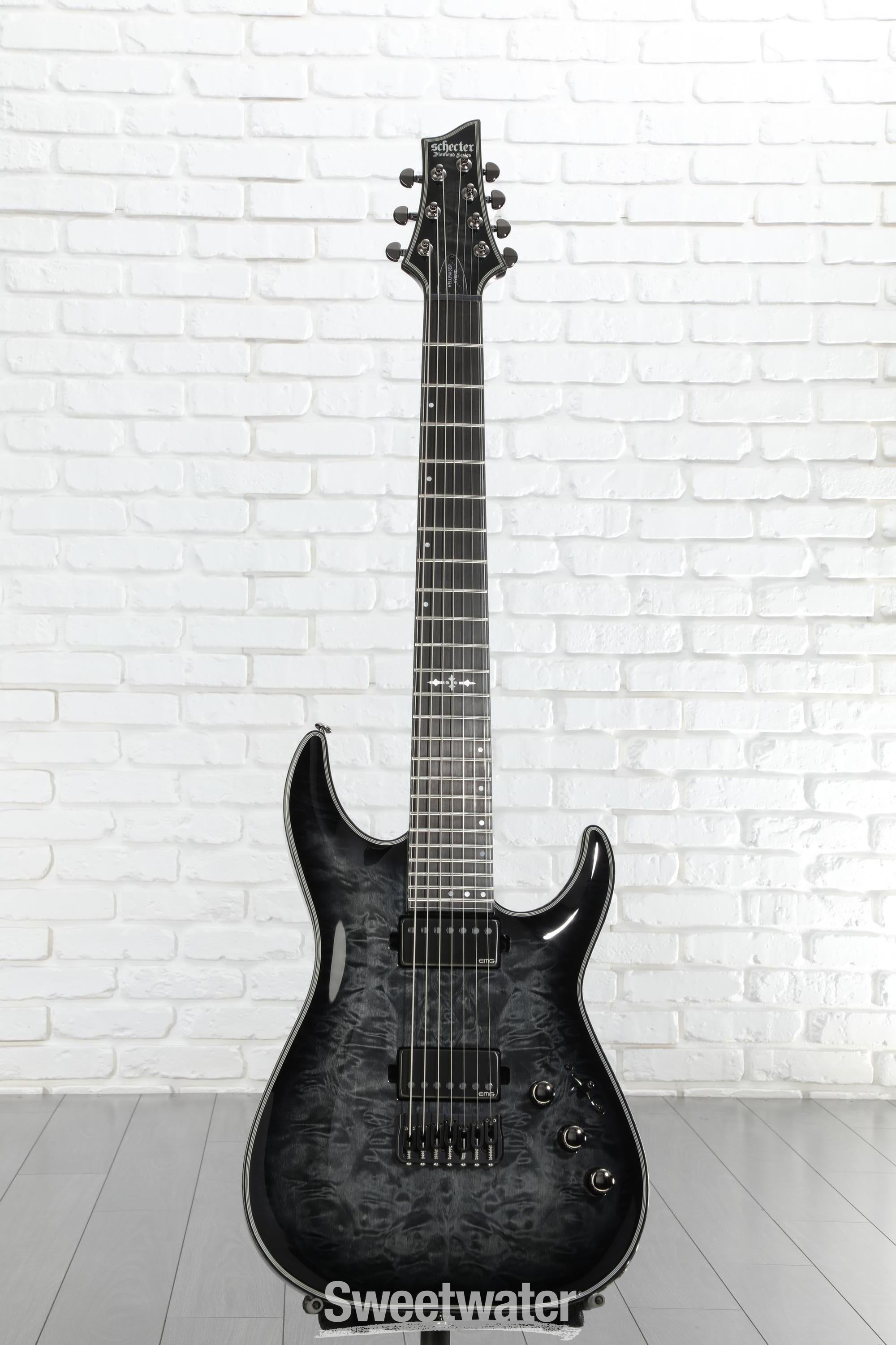 Schecter Hellraiser Hybrid C-7 Electric Guitar - Trans Black Burst