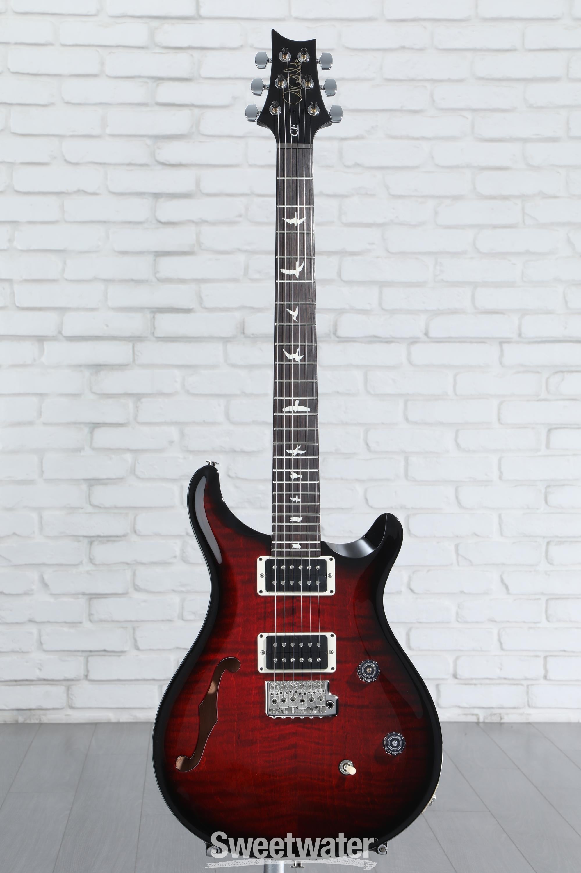 PRS CE 24 Semi-Hollow Electric Guitar - Fire Red Smokeburst