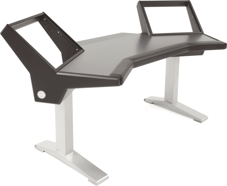 Argosy Halo Base Desk with Original Hautelink Pattern Desktop - Black