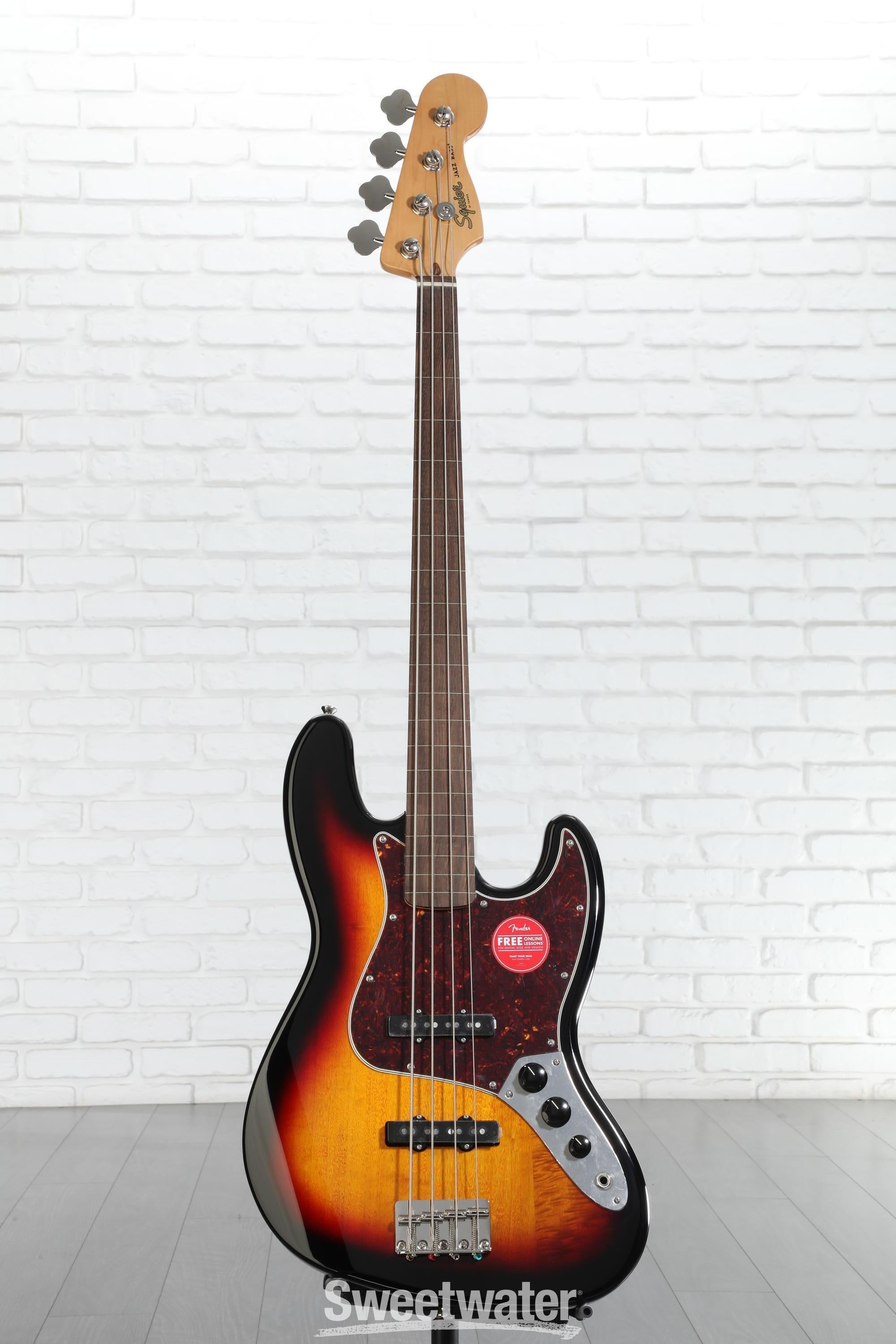 Squier Classic Vibe '60s Fretless Jazz Bass - 3-Tone Sunburst