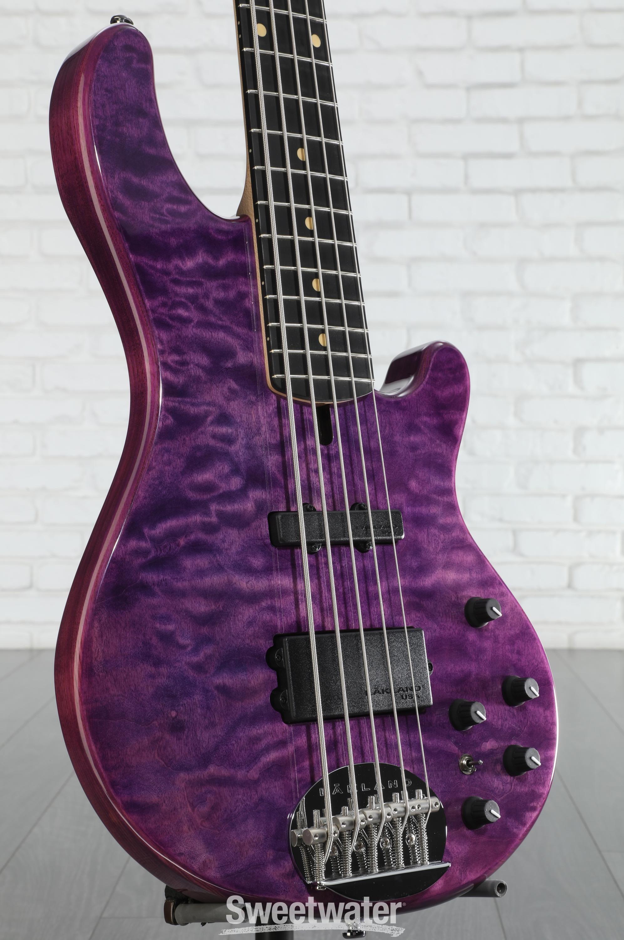 Lakland Skyline 55-02 Deluxe Bass Guitar - Translucent Purple with