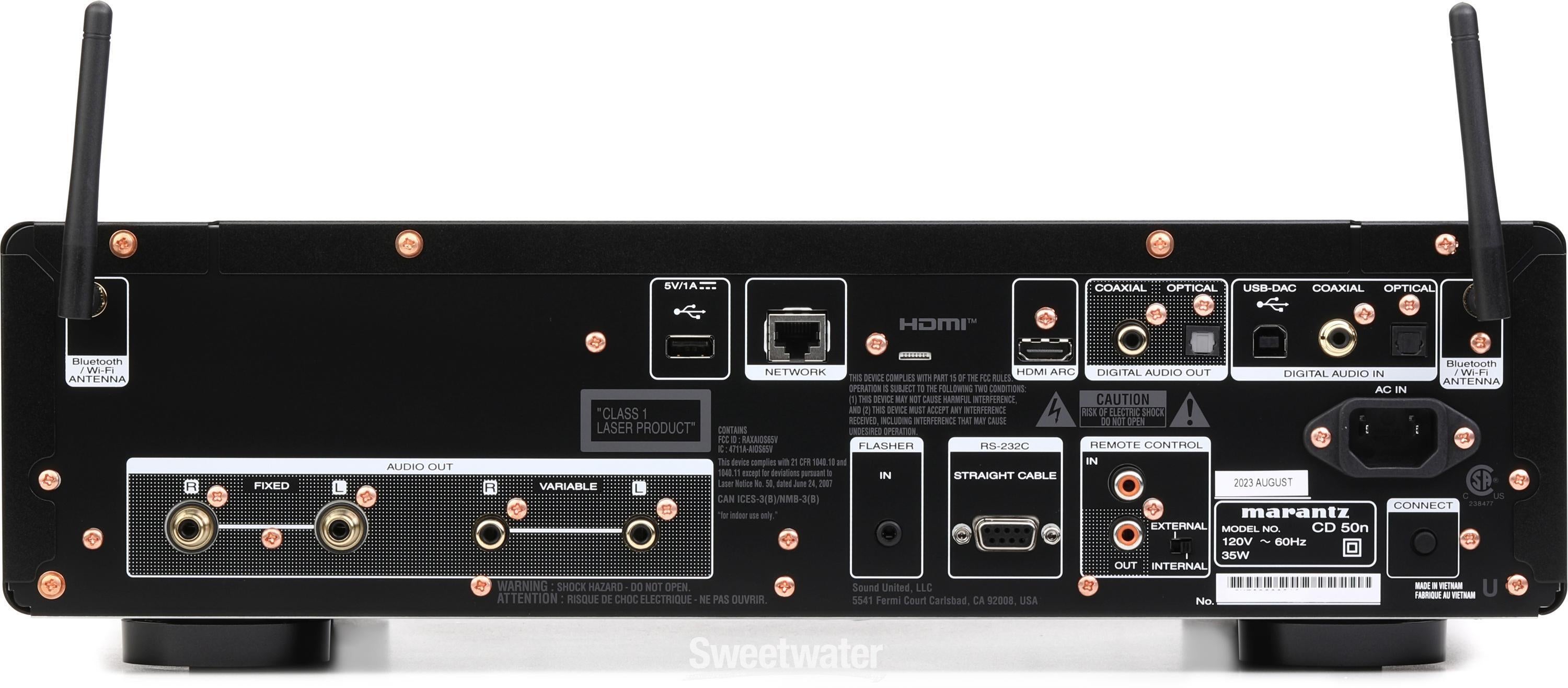 Marantz CD 50n CD and Network Audio Player - Black | Sweetwater Marantz CD 50n CD and Network Audio Player - Black | Sweetwater