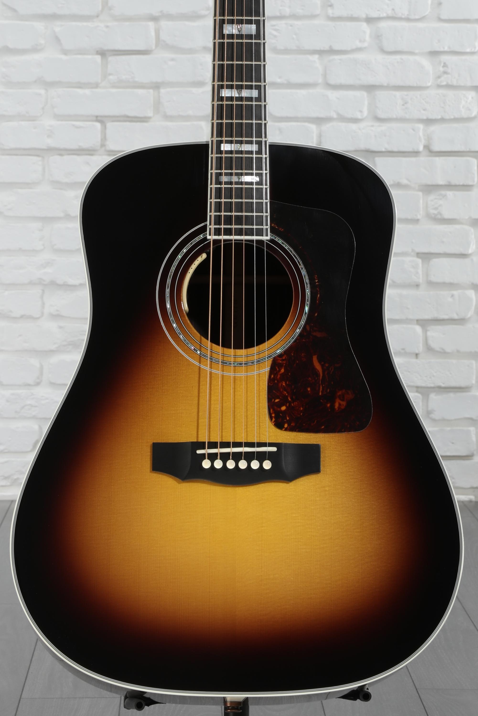 Guild D-55E Acoustic-electric Guitar - Teardrop Sunburst