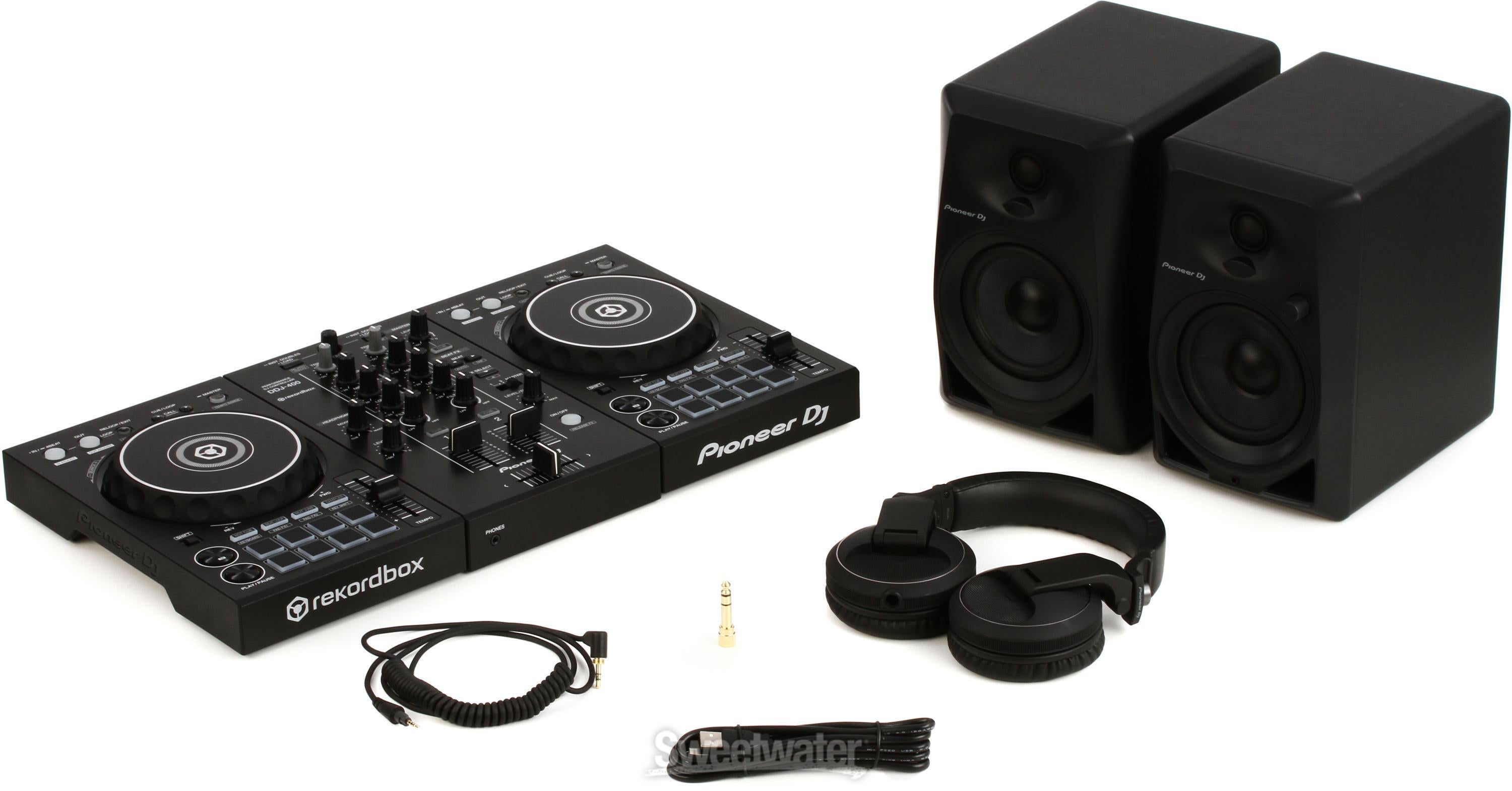 Pioneer DJ PK-STP03 DJ Starter Pack with DDJ-400, DM-40s, and HDJ-X5-K
