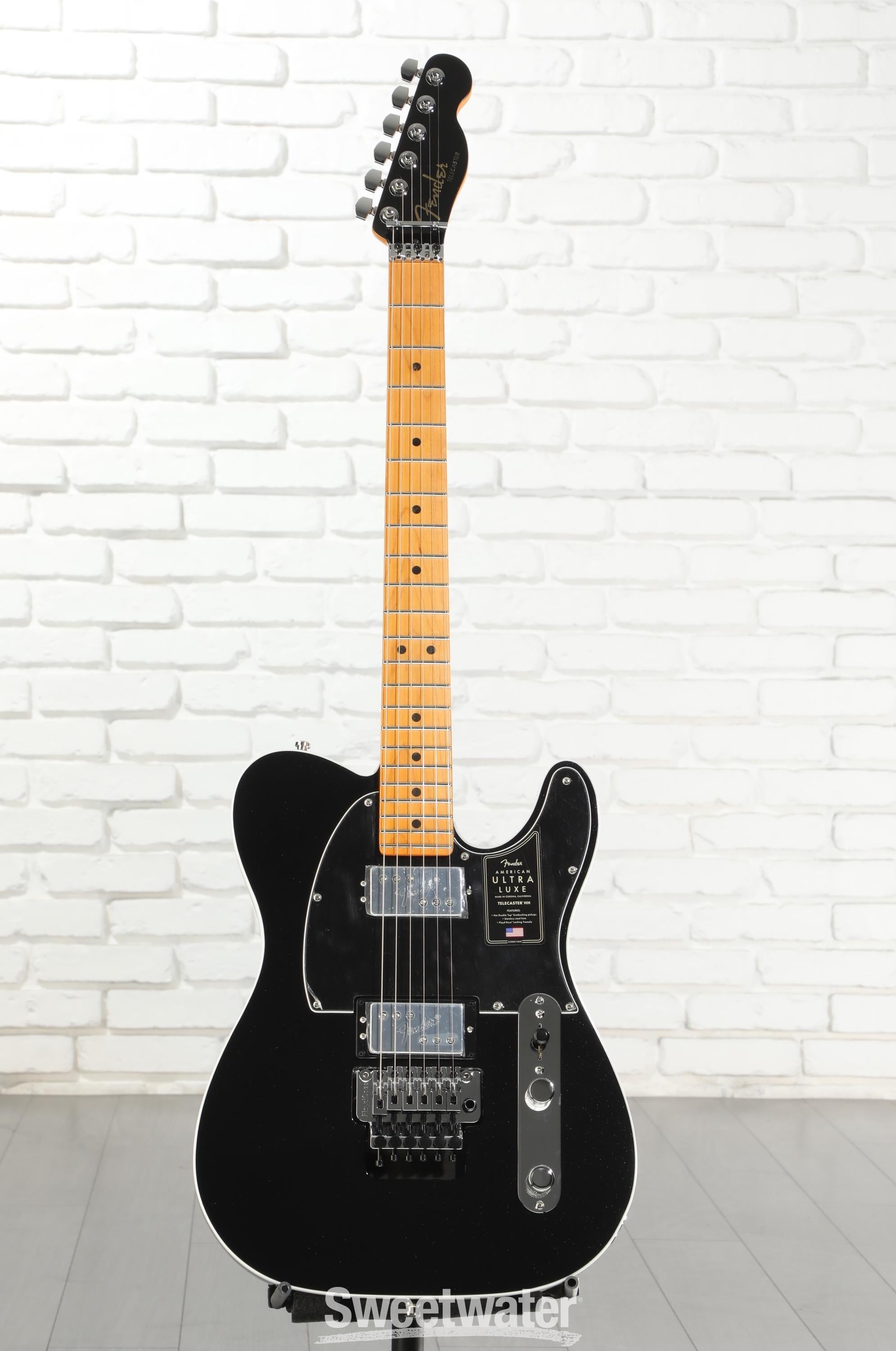 Fender American Ultra Luxe Telecaster Floyd Rose HH - Mystic Black