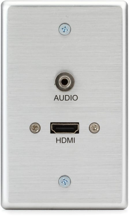 HDMI, VGA, 3.5mm Audio and USB Pass Through Single Gang Wall Plate
