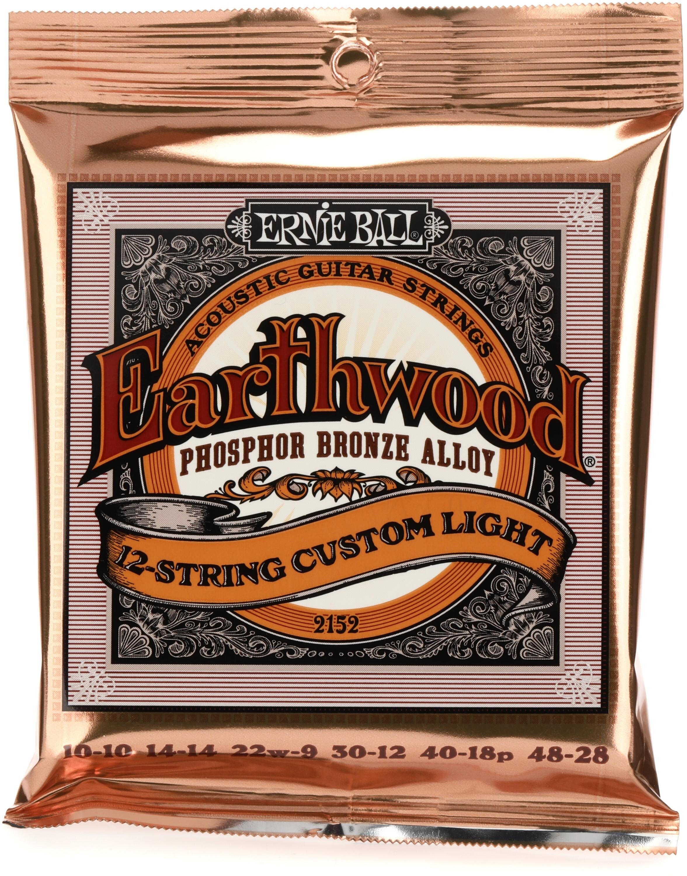 Ernie Ball 2153 Earthwood Phosphor Bronze Acoustic Guitar Strings