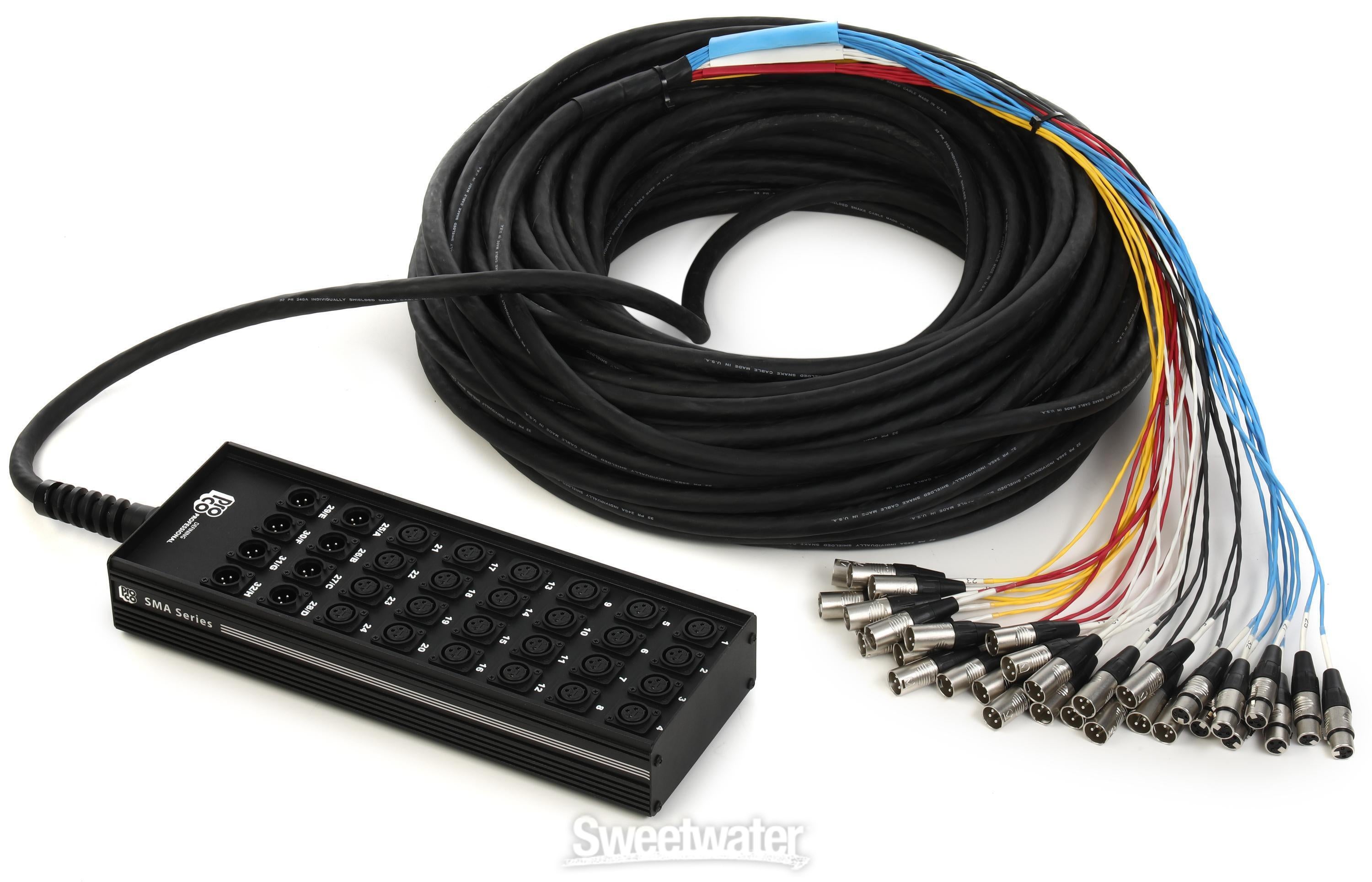 Pro Co SMA2408FBX-200 SMA Series 24x8 Stage Snake with XLR