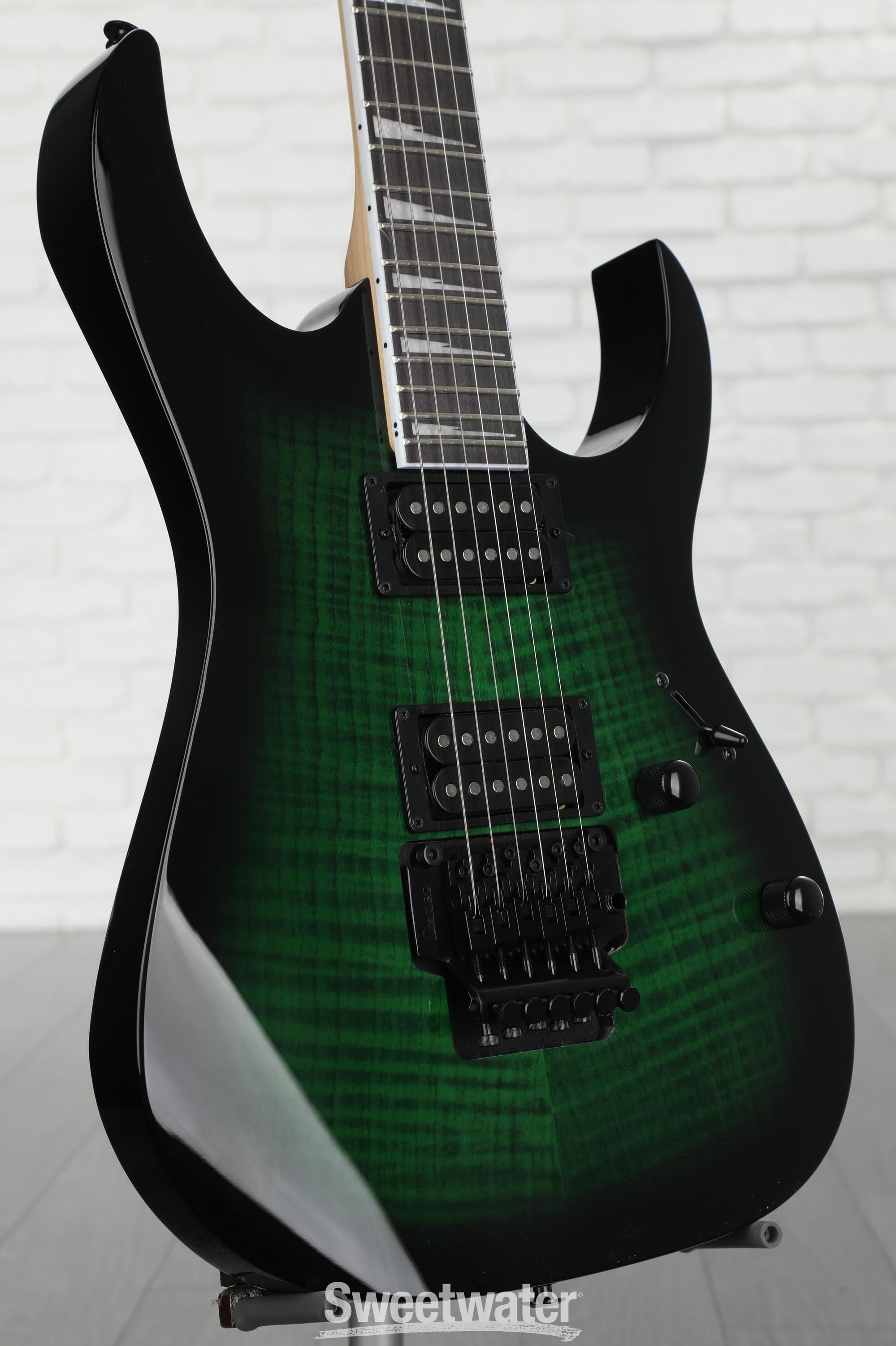 Ibanez Gio RG320FAT Electric Guitar - Transparent Emerald Sunburst ...