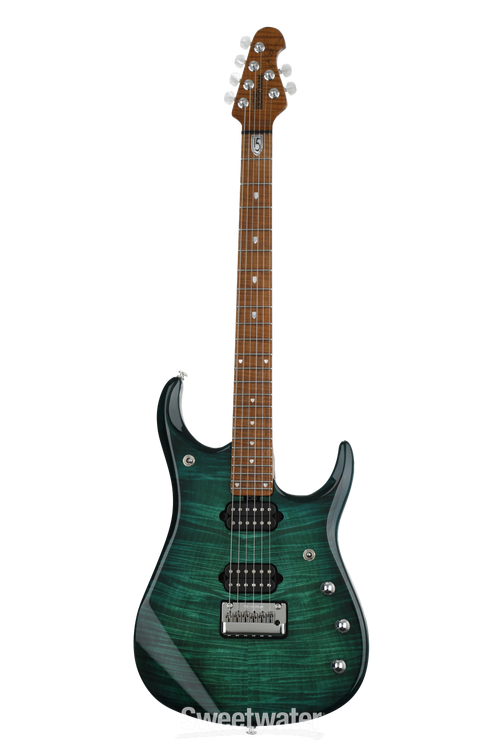 Ernie Ball Music Man JP15 Electric Guitar - Teal Burst Flame