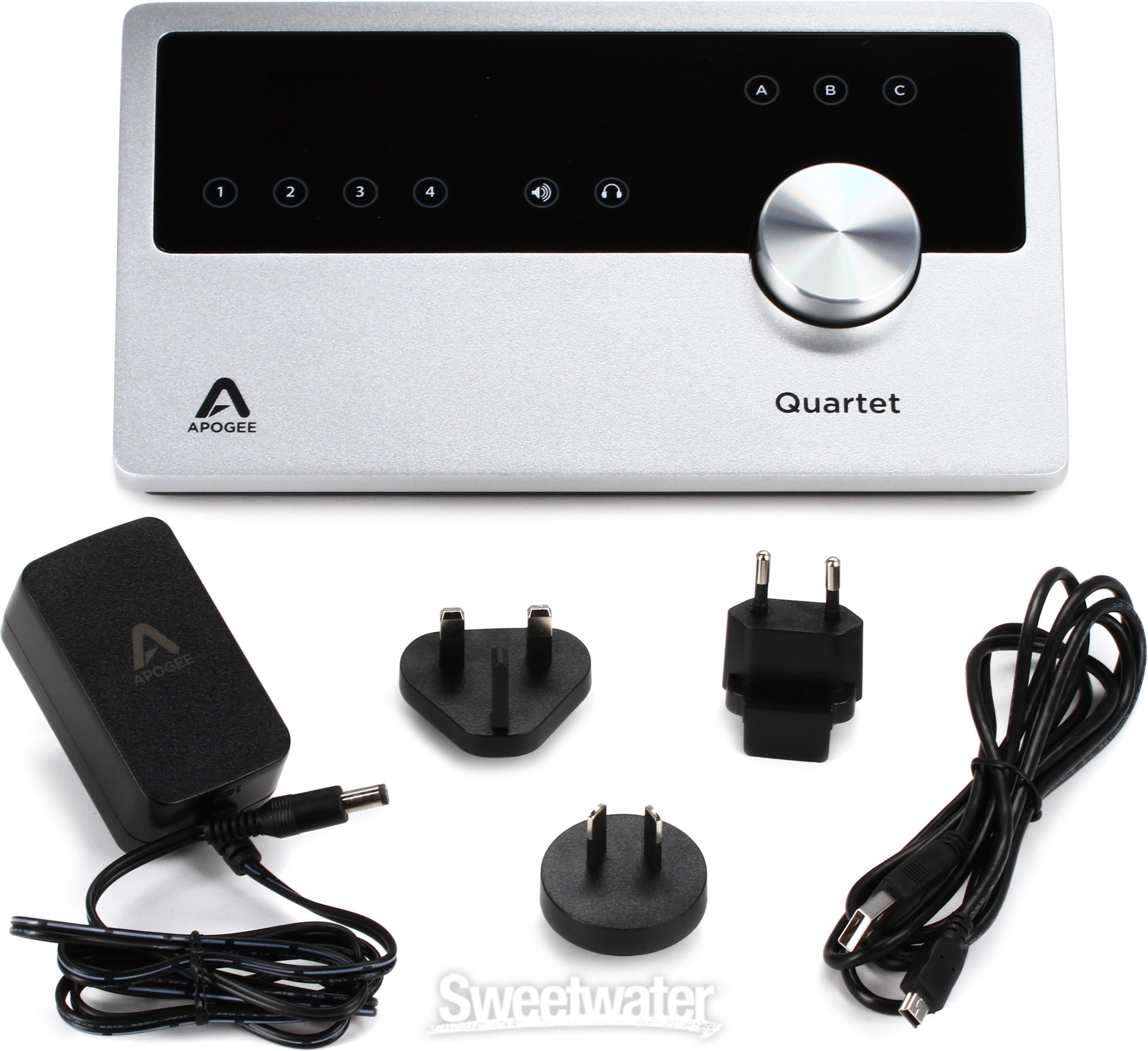 Apogee Quartet Desktop Audio Interface Reviews | Sweetwater