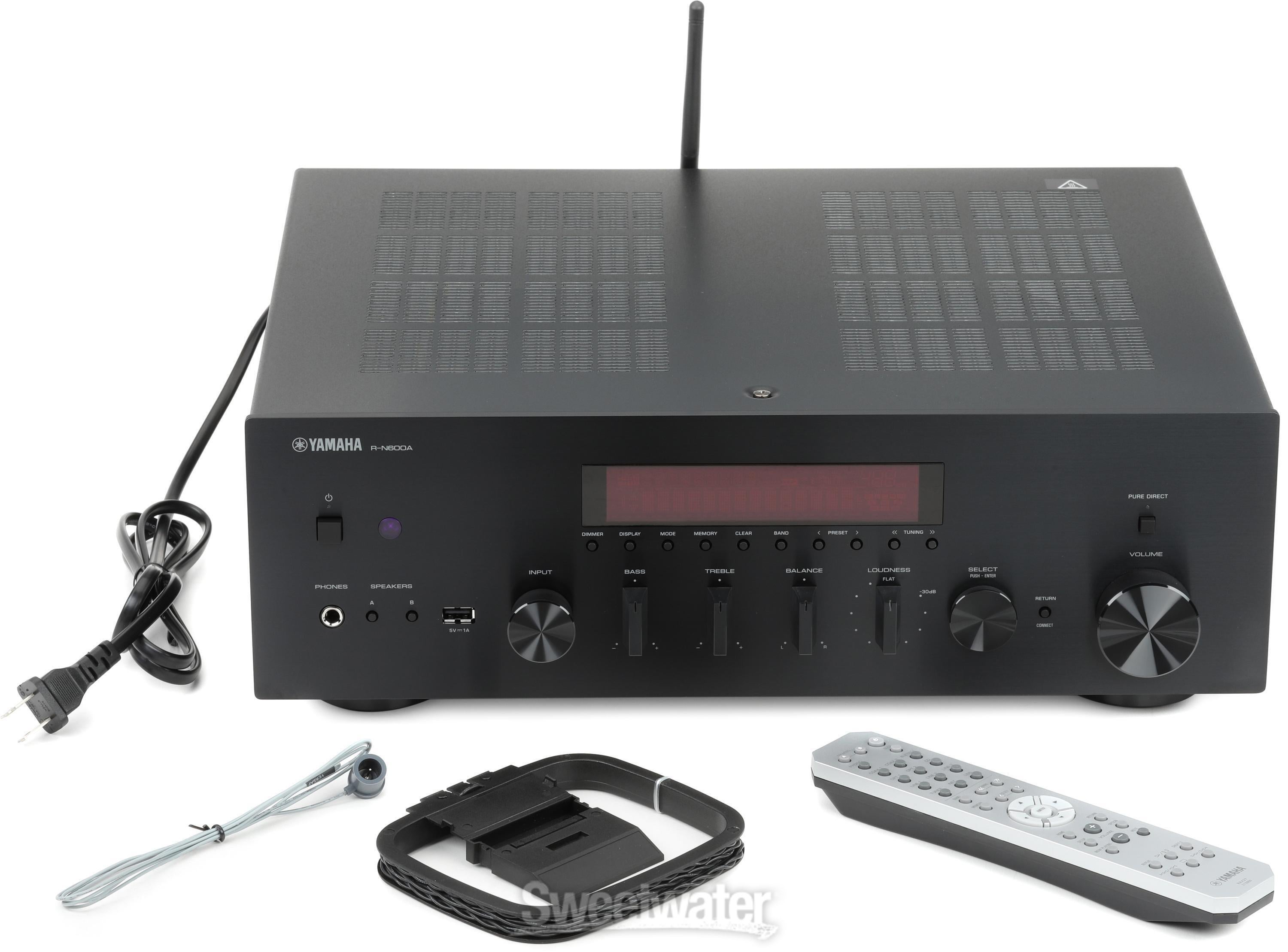 Yamaha R-N600A Stereo Network Receiver - Black | Sweetwater Yamaha R-N600A Stereo Network Receiver - Black | Sweetwater