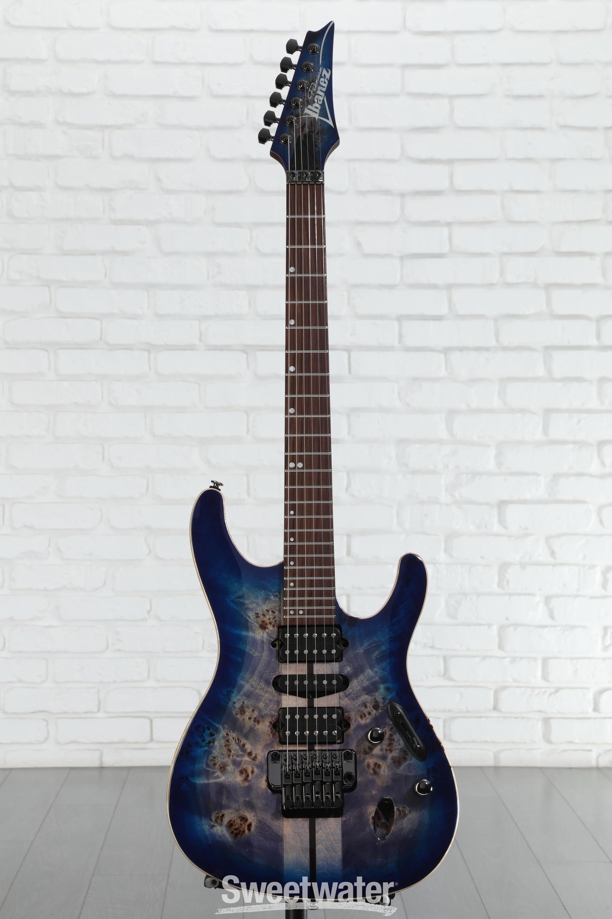 Ibanez Premium S1070PBZ Electric Guitar - Cerulean Blue Burst