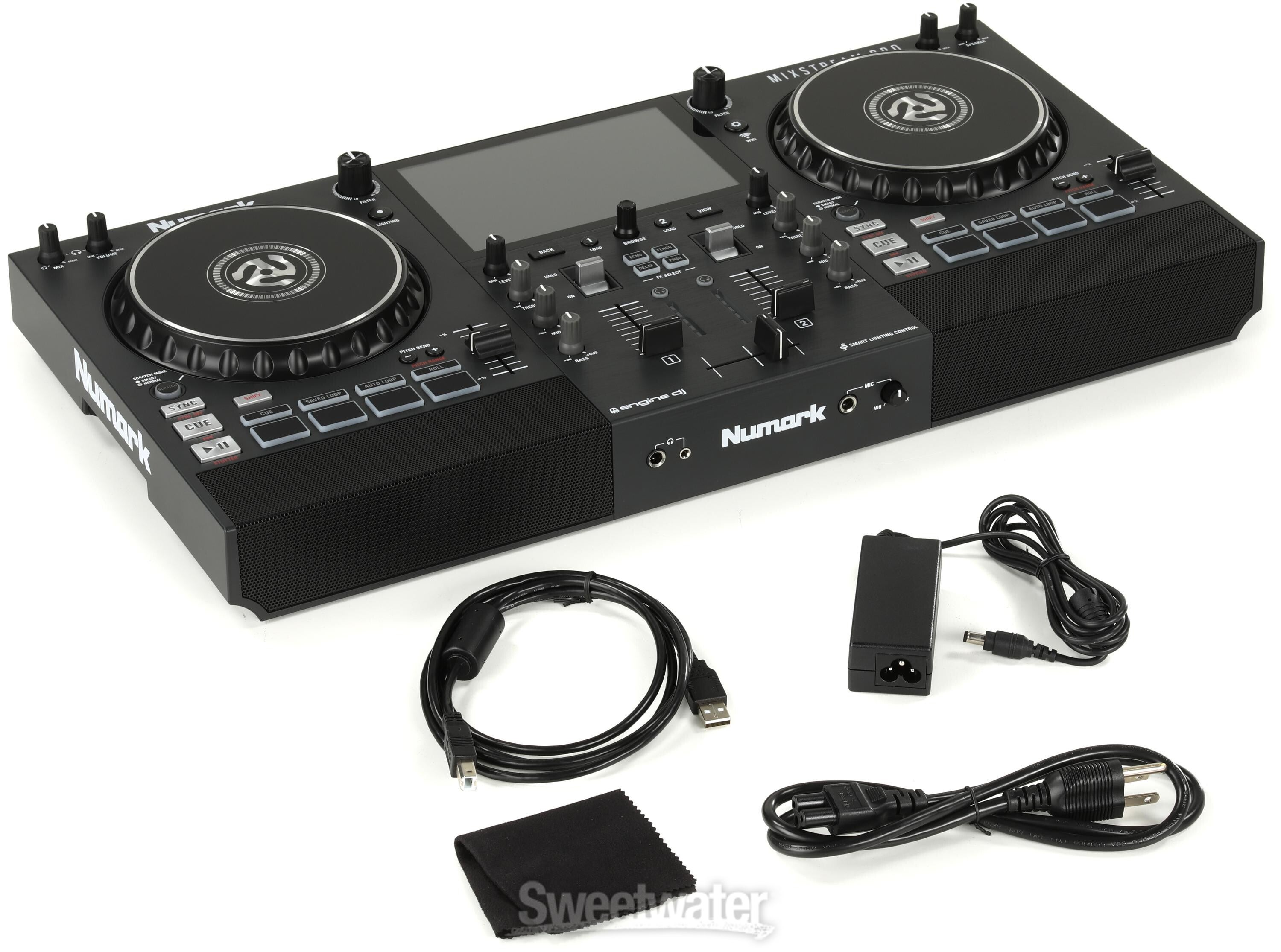 Numark Mixstream Pro DJ Controller with Wi-Fi and Built-in 