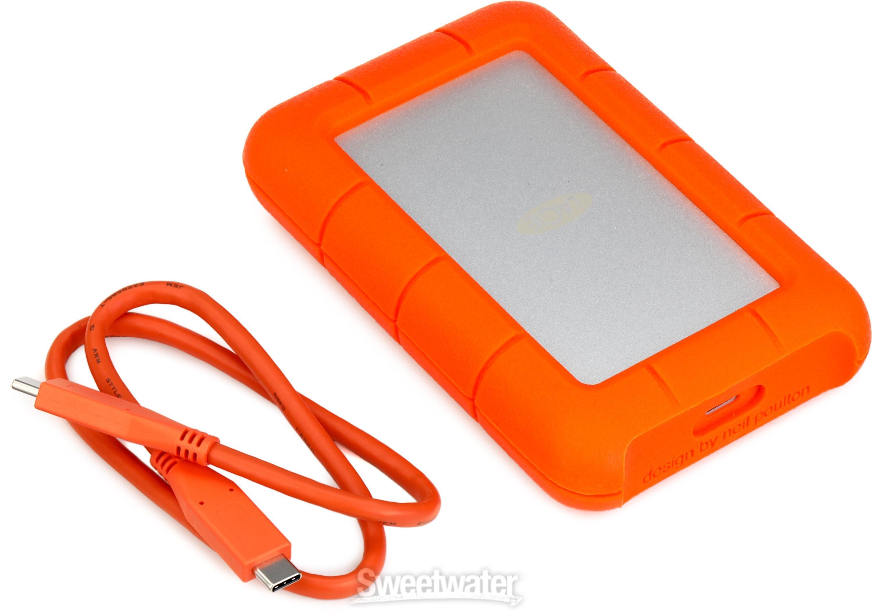 LaCie Rugged USB-C 5TB Portable Hard Drive | Sweetwater
