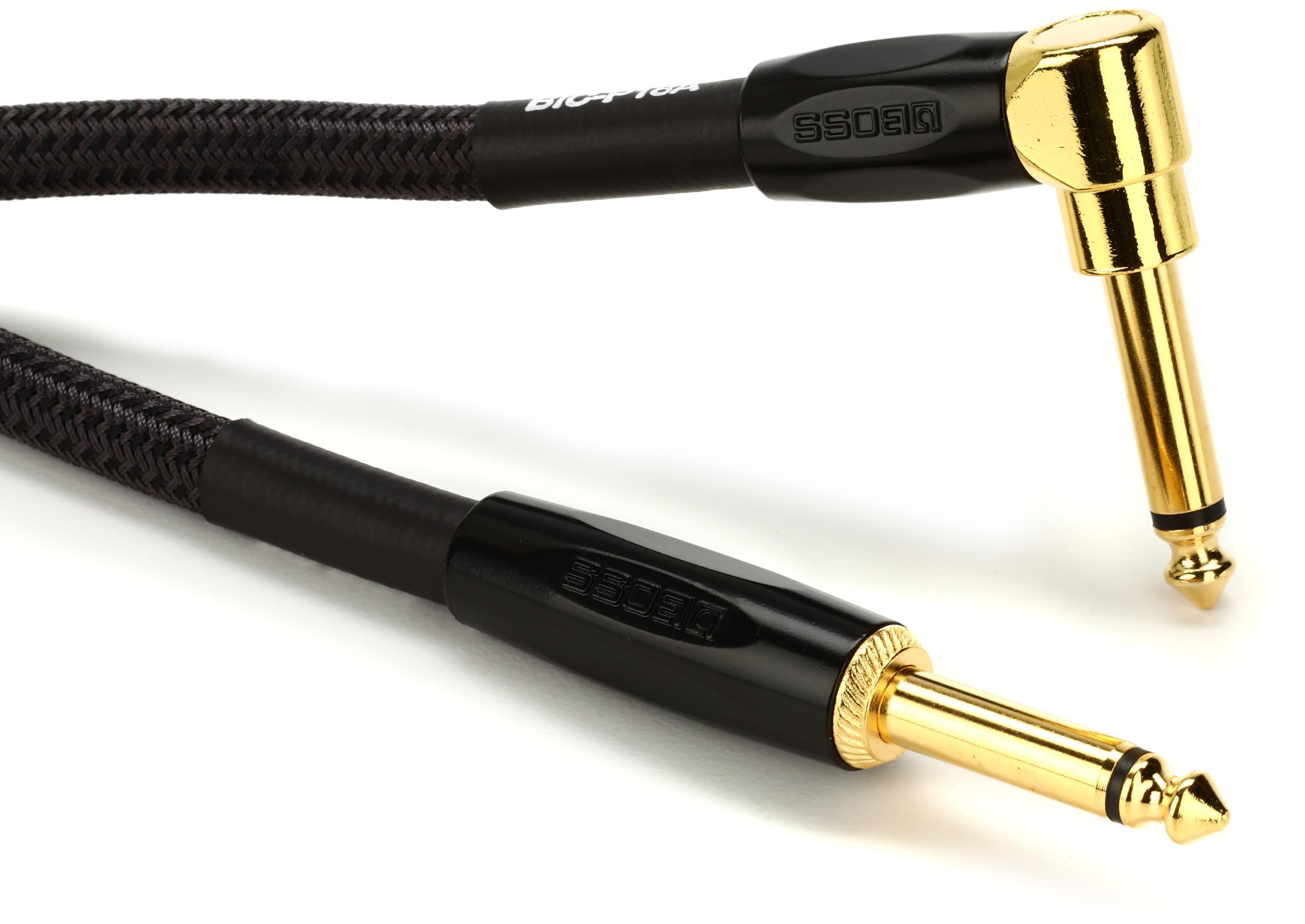 Photo of Boss BIC-P18A Premium Angled-to-Straight Instrument Cable - 18-foot