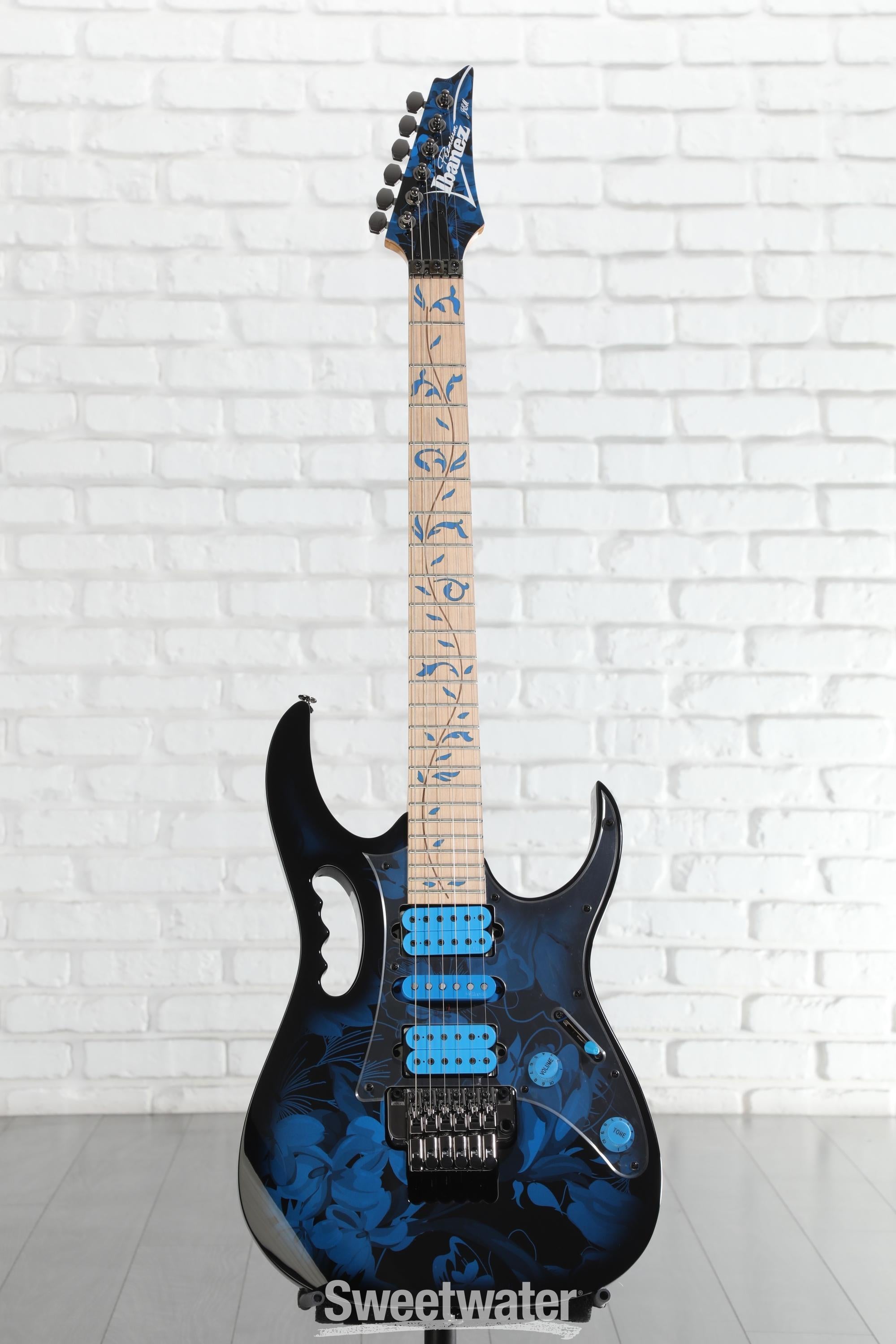 Ibanez Steve Vai Signature JEM77 - Blue Floral Pattern | Sweetwater