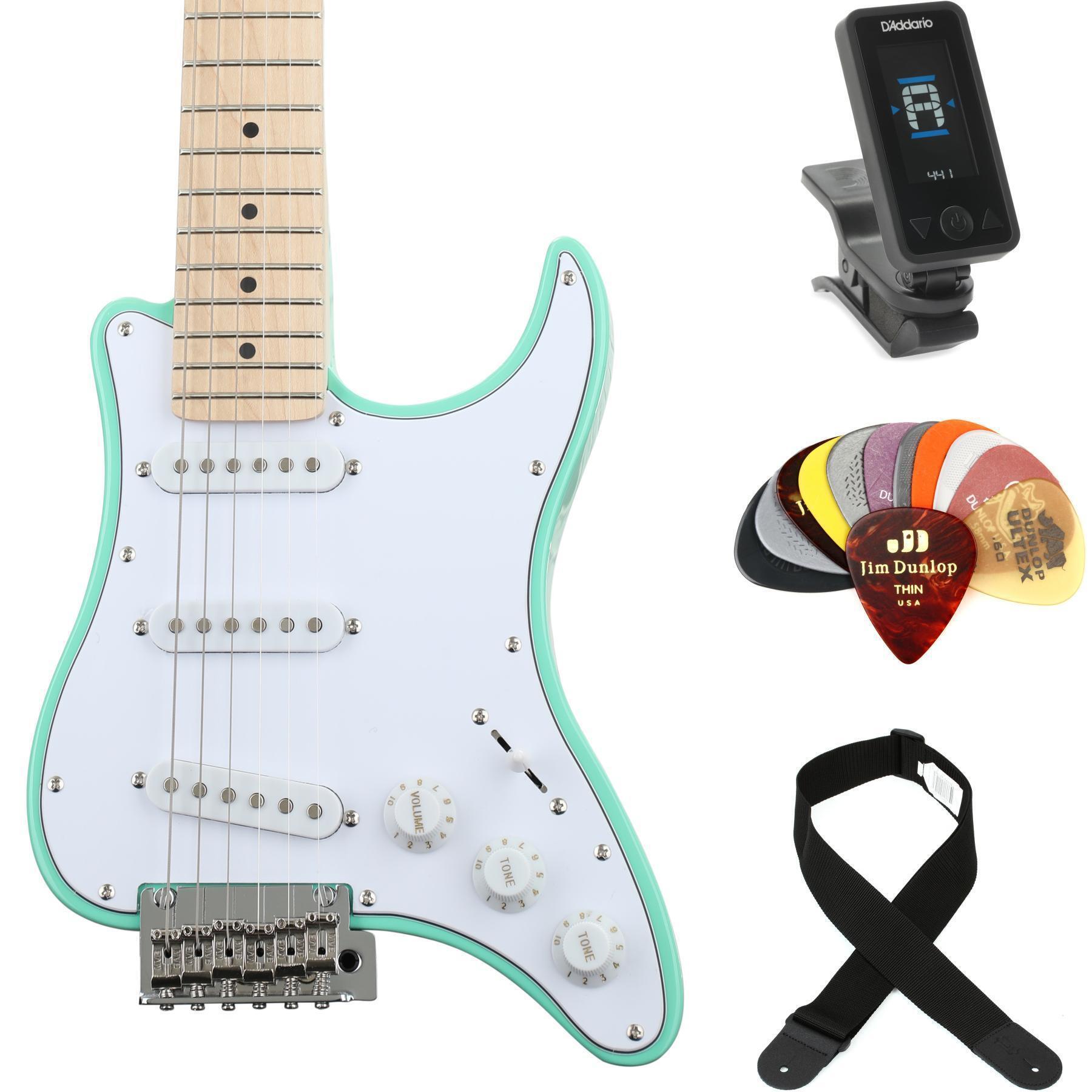 Traveler Guitar Travelcaster Deluxe Essentials Bundle - Surf Green