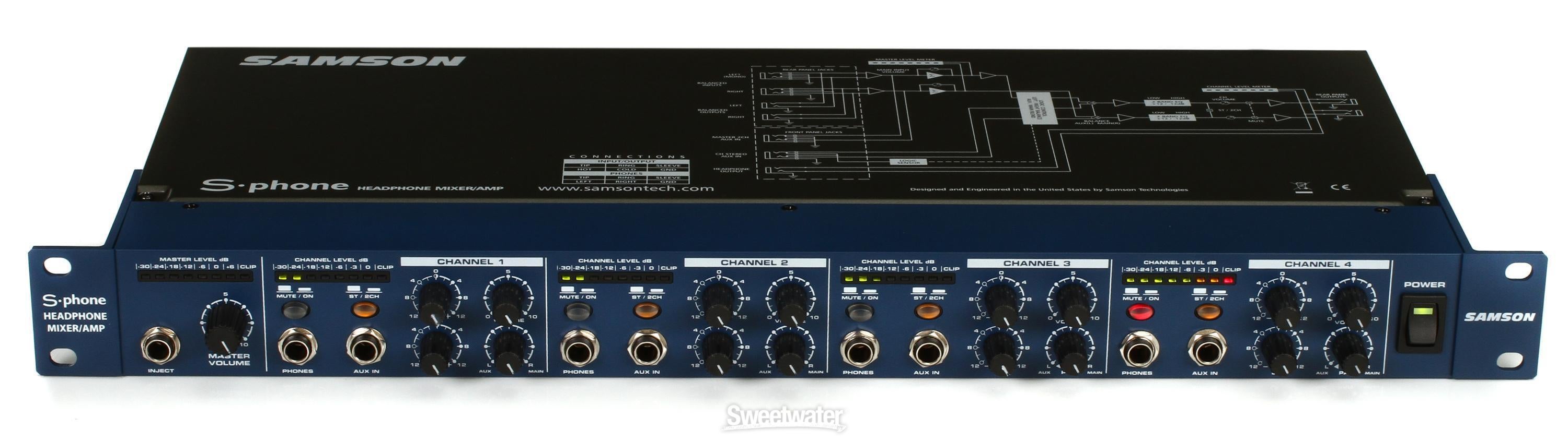 Samson S-phone 4-channel Headphone Mixer/Amplifier Reviews | Sweetwater