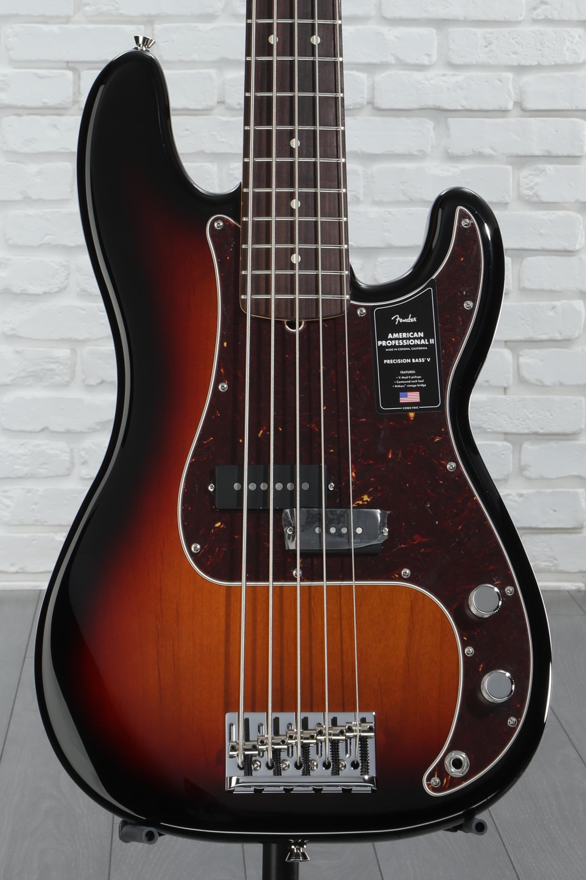 ベース Fender USA ProfessionalII PrecisionBassV Fender American Professional II Precision Bass V, Olympic