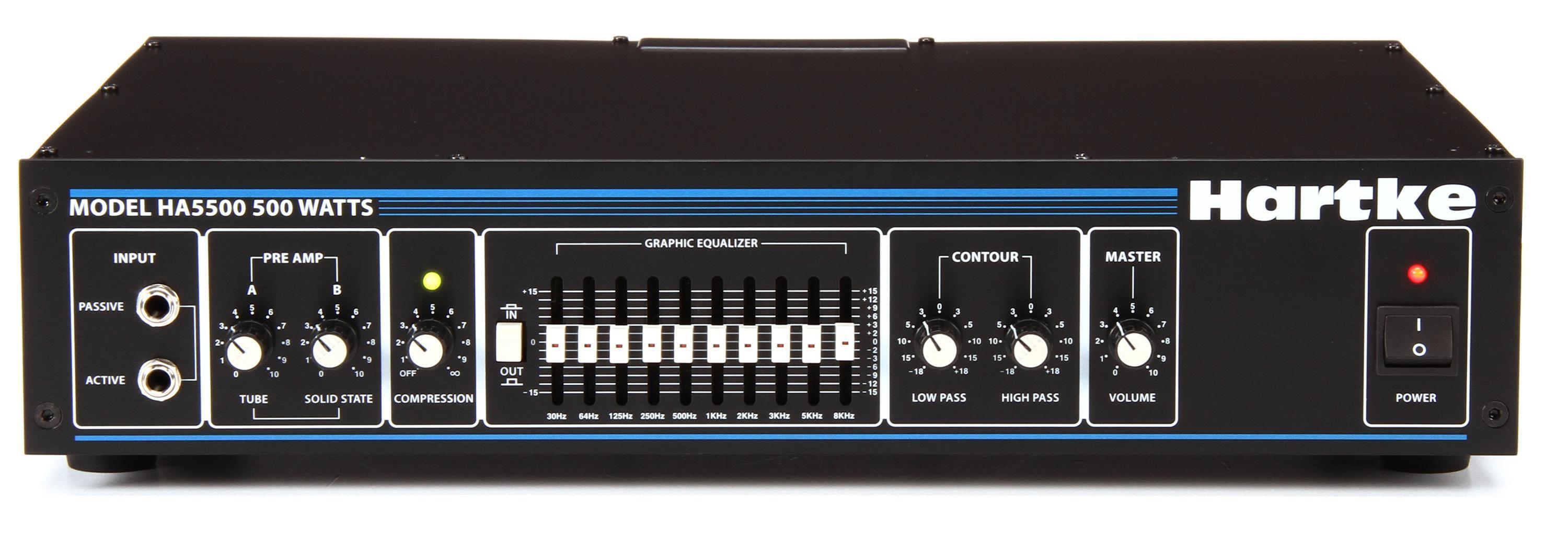 Hartke 5500C 500-Watt Tube Preamp Bass Head Reviews | Sweetwater