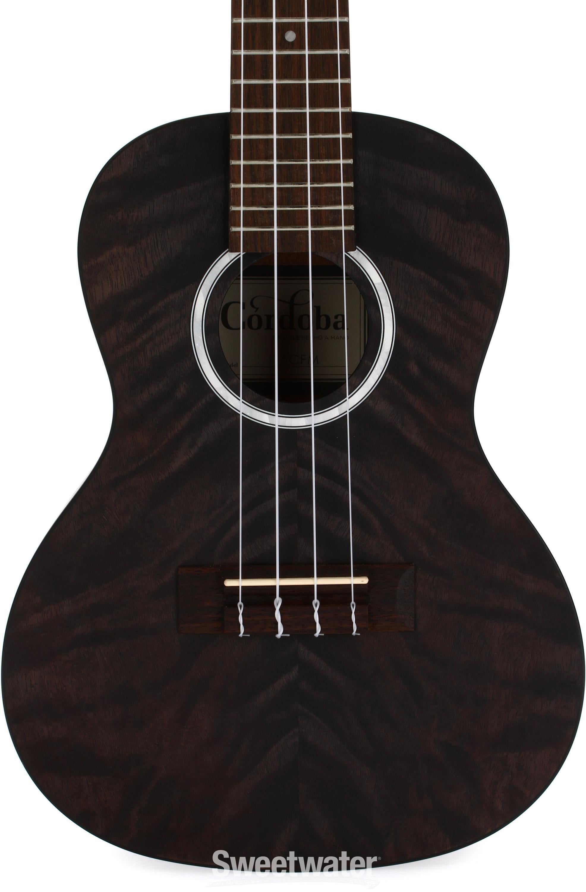 Cordoba 15CFM Concert Ukulele - Granite Gray | Sweetwater