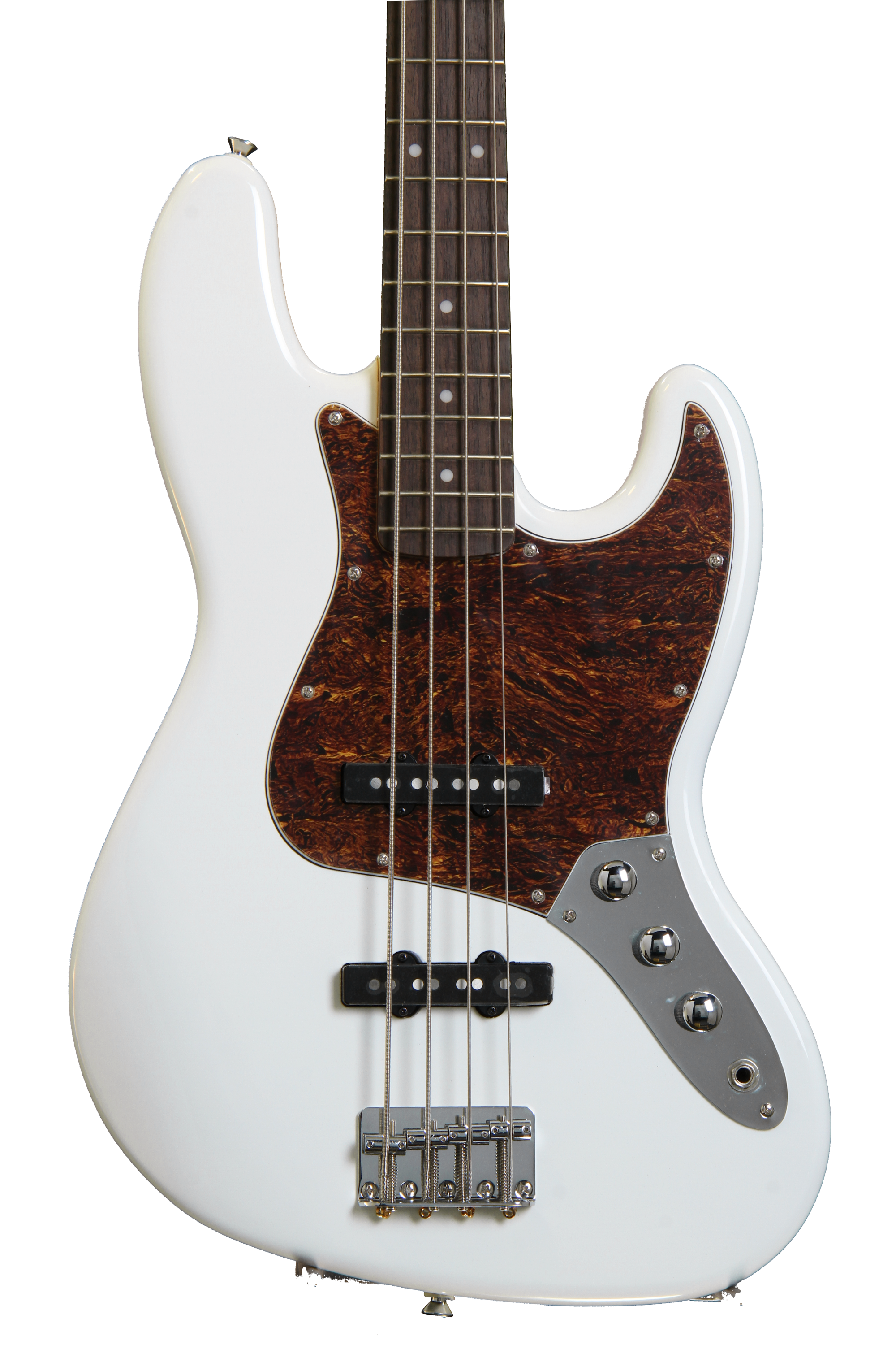 Squier jazz store bass white